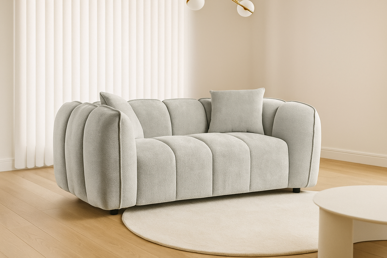 SERINZE Fabric 2 Seater Sofa - Grey
