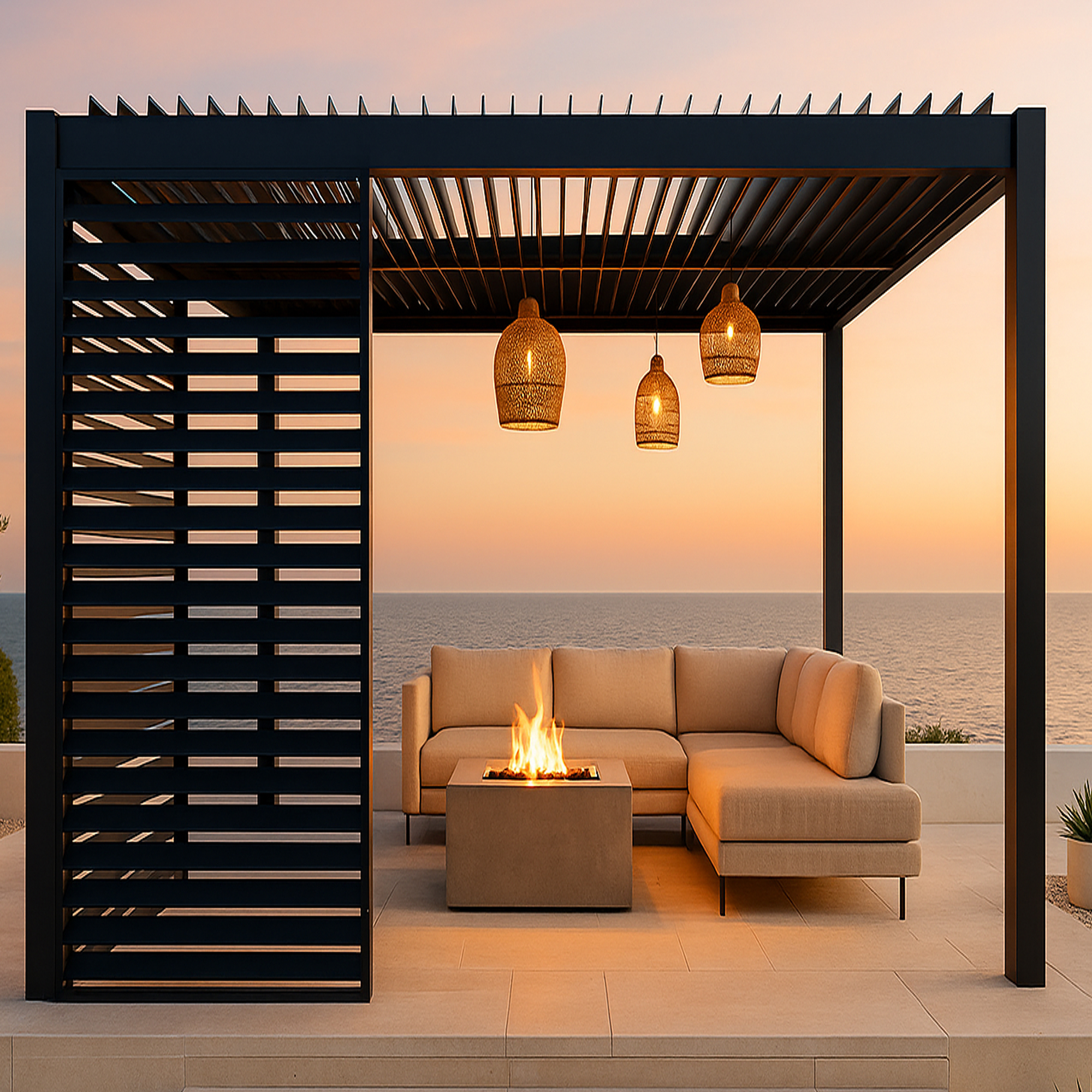 BRIARWOOD Outdoor Pergola - Black