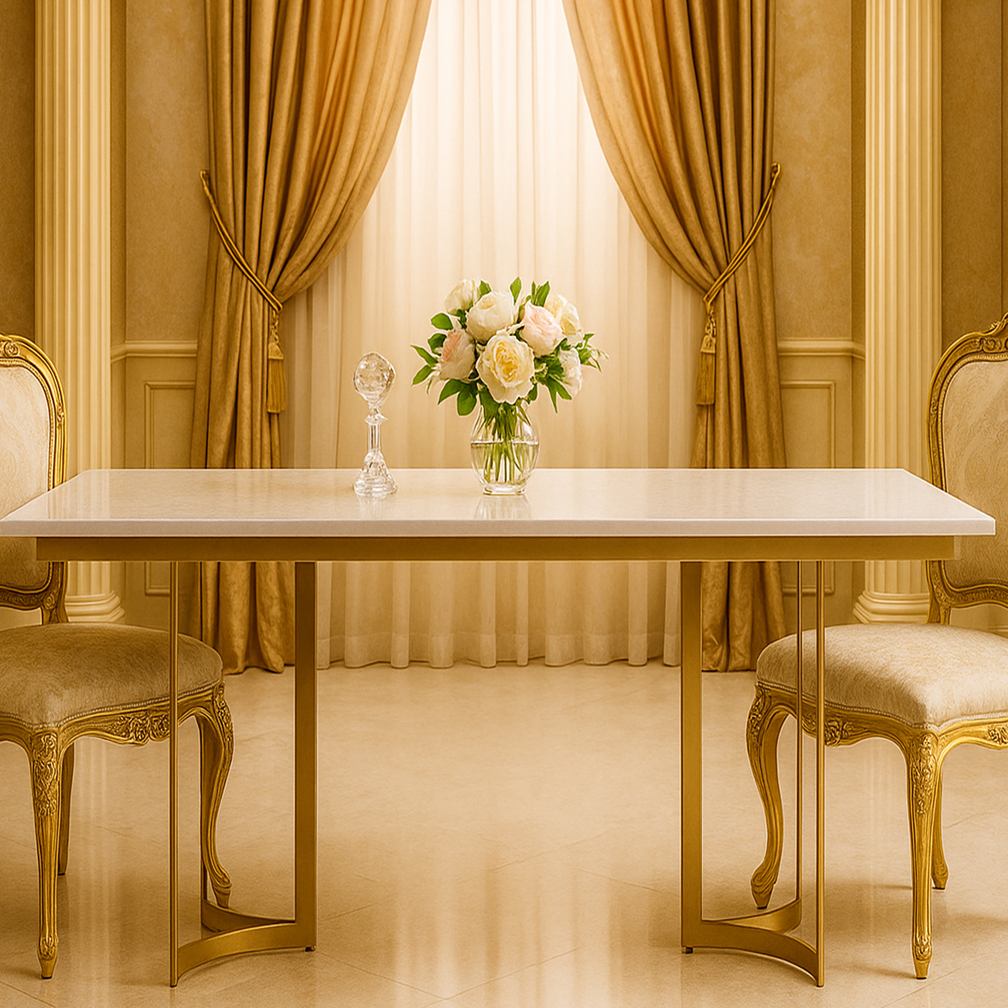 BROOKMERE Dining Table Gold
