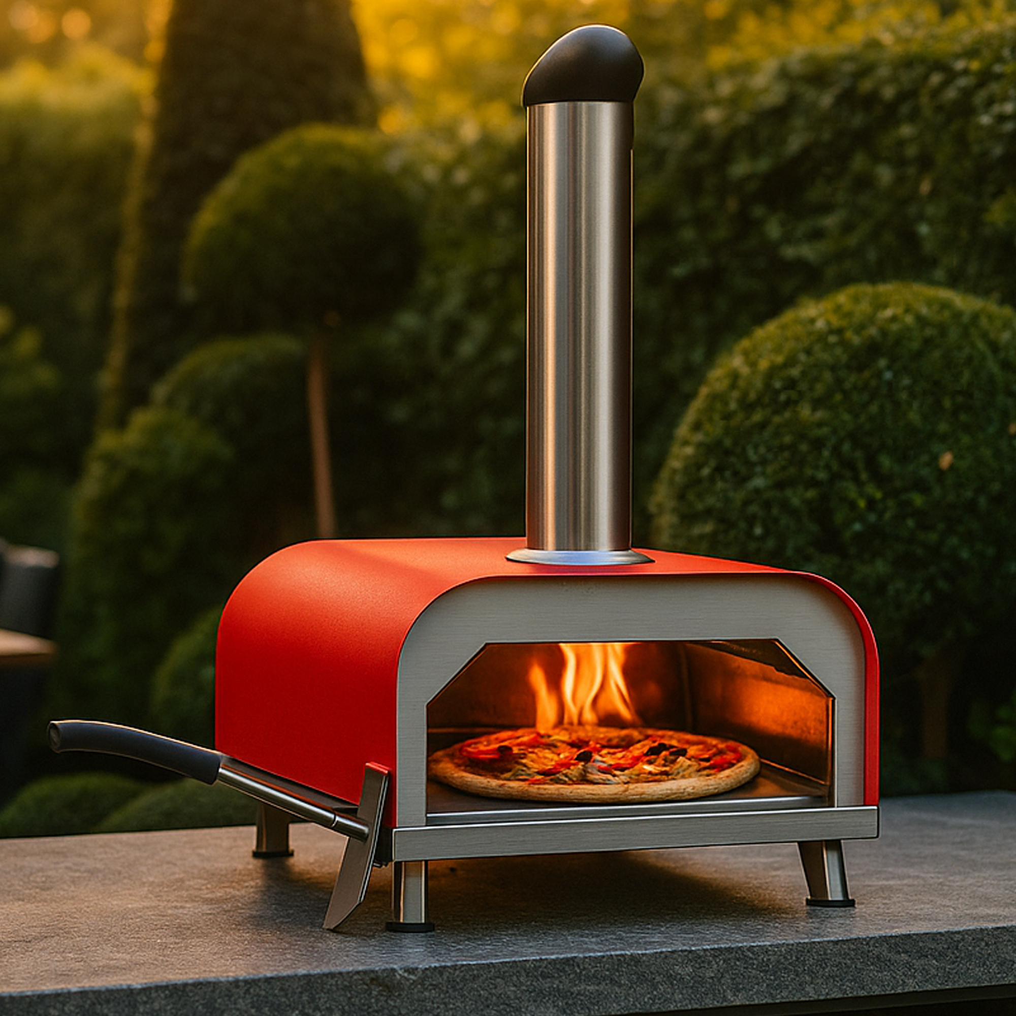 CRANBROOK Pellet Pizza Oven - Red
