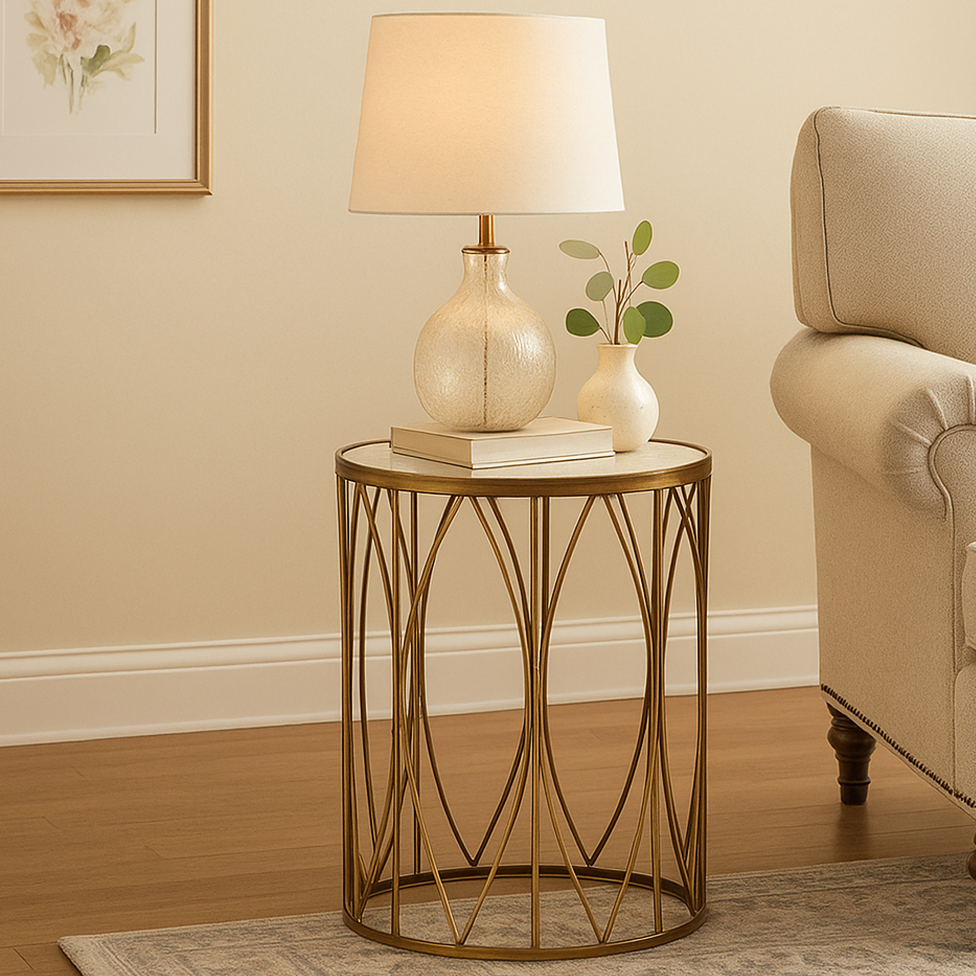 MAPLEBROOK Side Table - Gold