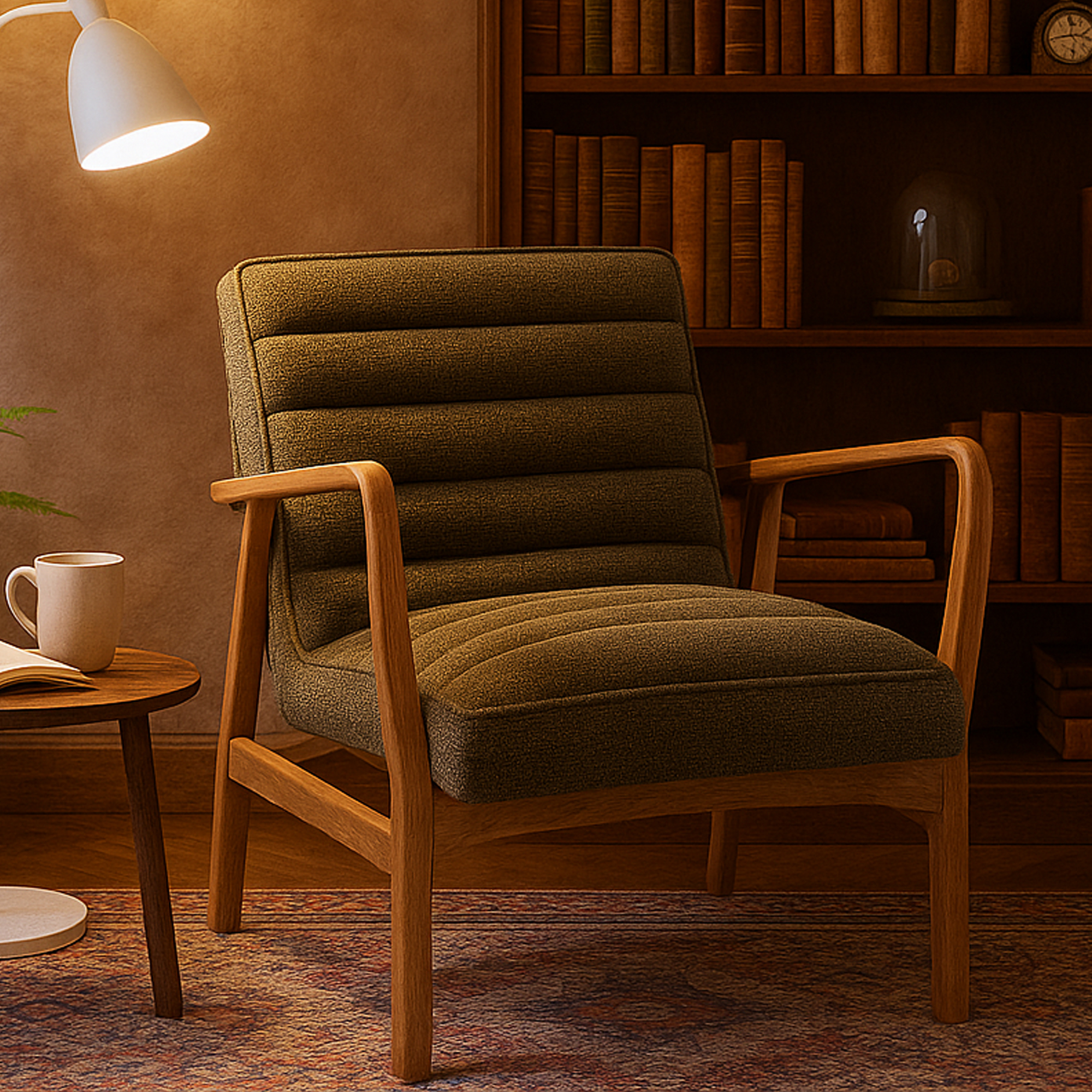 RAVENSCROFT Armchair Green Boucle