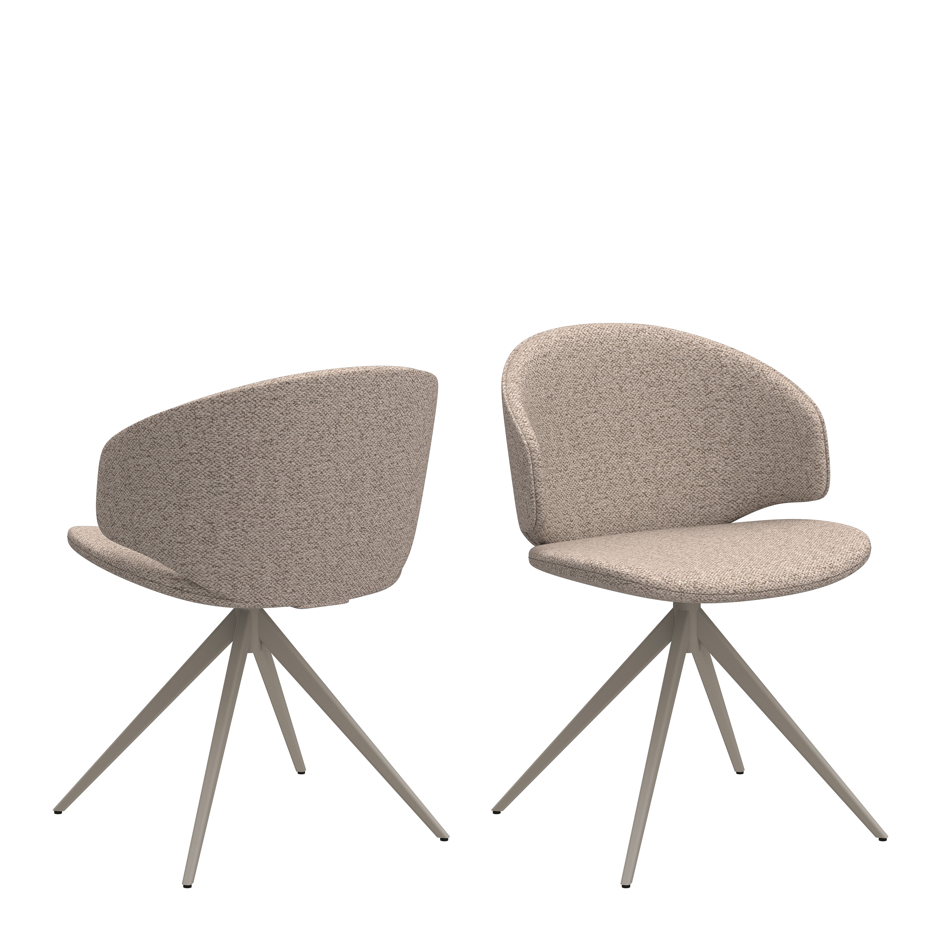 ENNIE Swivel Beige Dining Chair