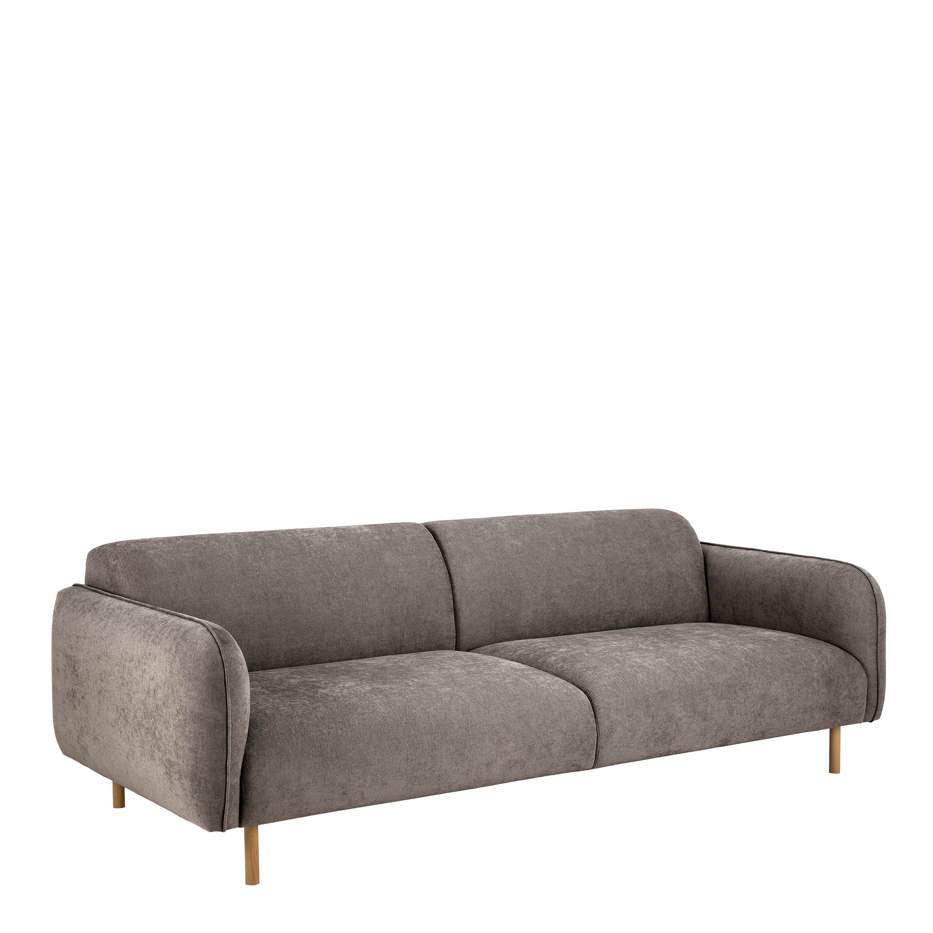 3 Seater Sofa - WESTRYNE Fabric Sofa - Brown