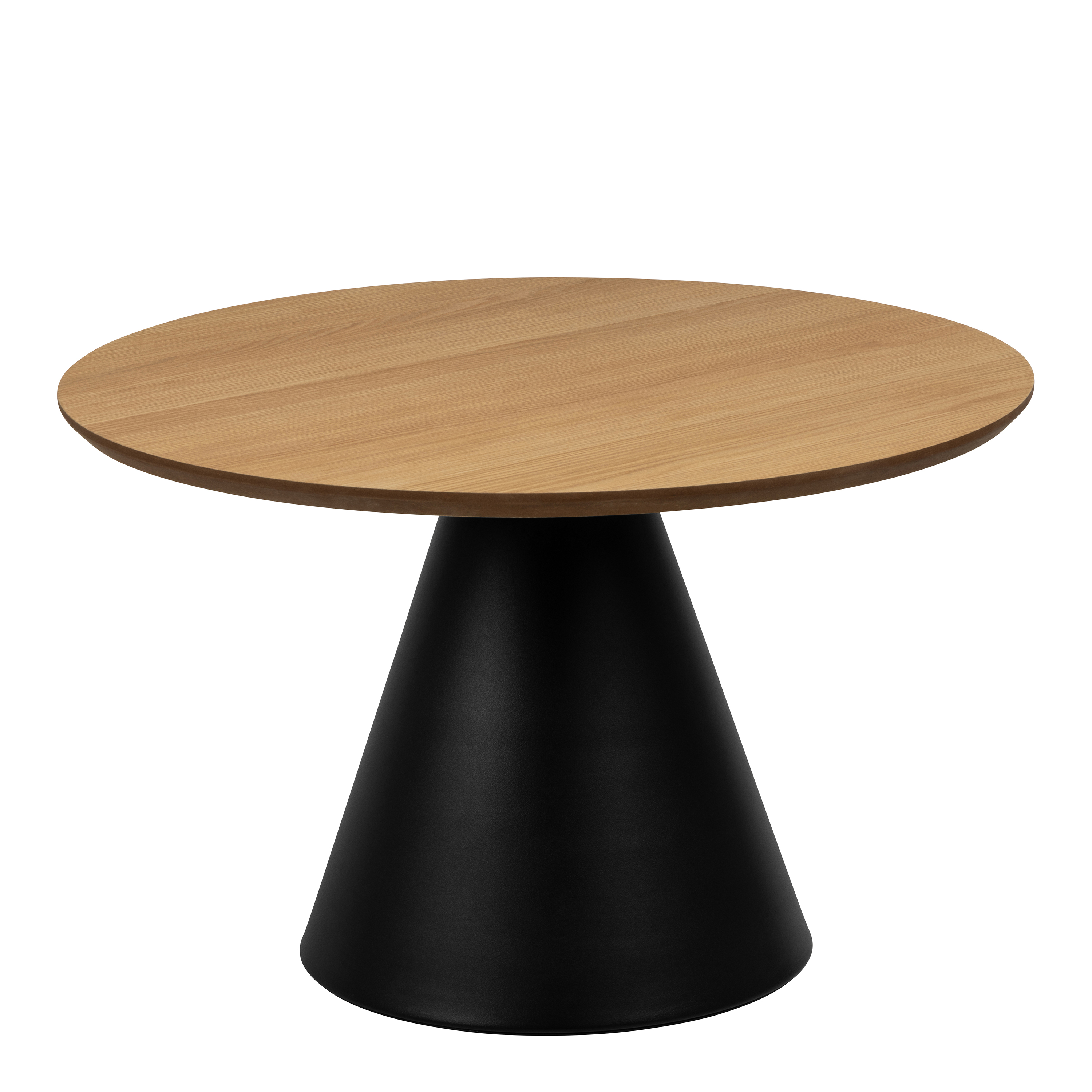 SOIL Round Coffee Table in Oak/Black 65x43cm