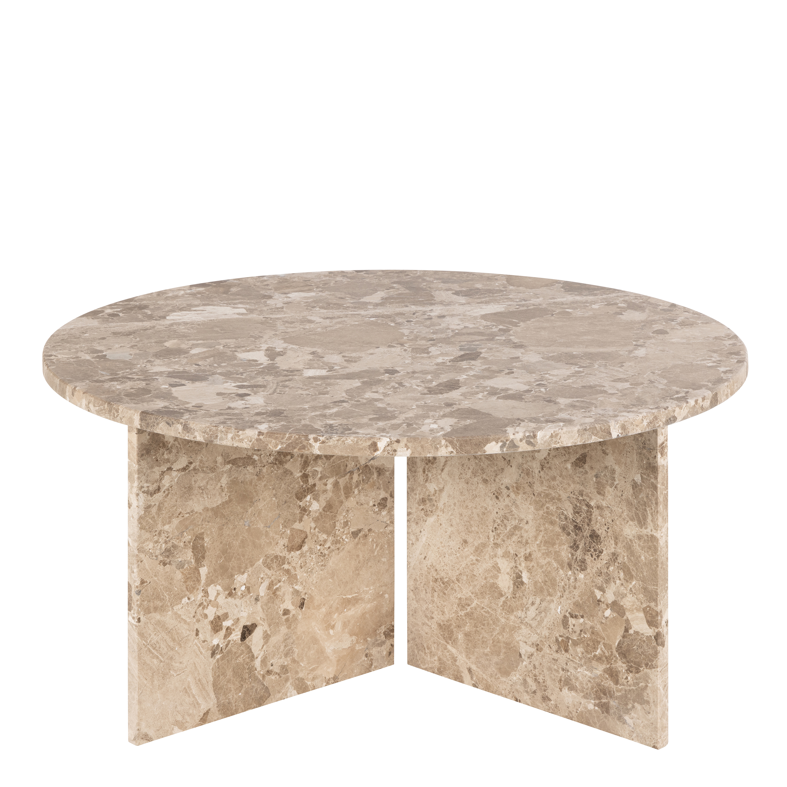 Coffee Table - VEGA Round Coffee Table Brown 90cm
