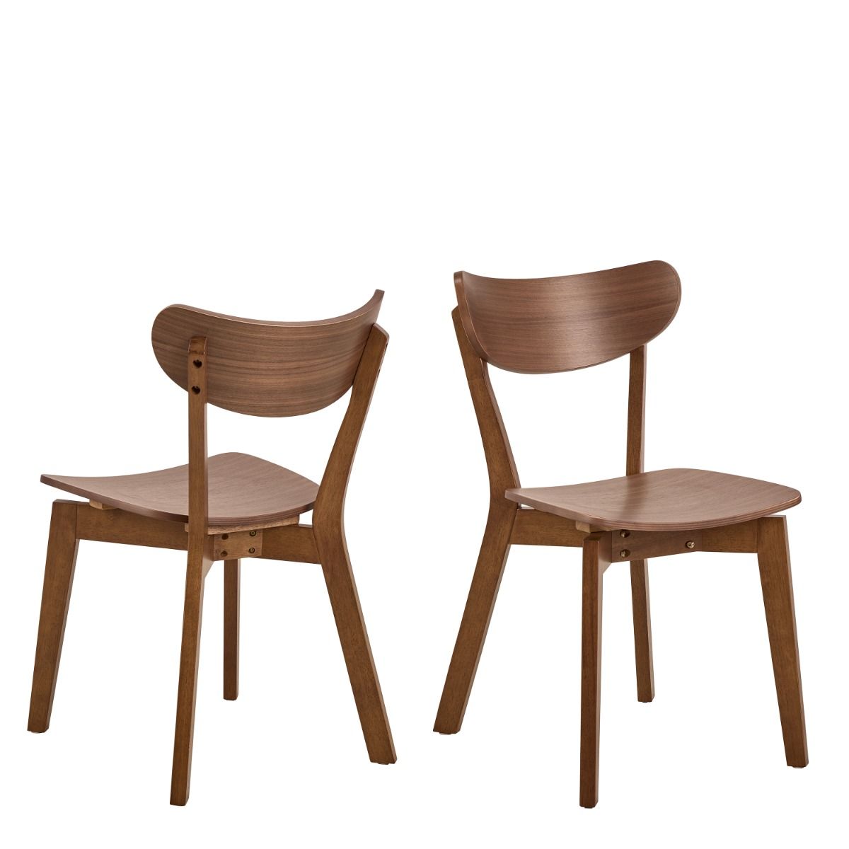 ROXEN Dining Chairs in Walnut Set of 2