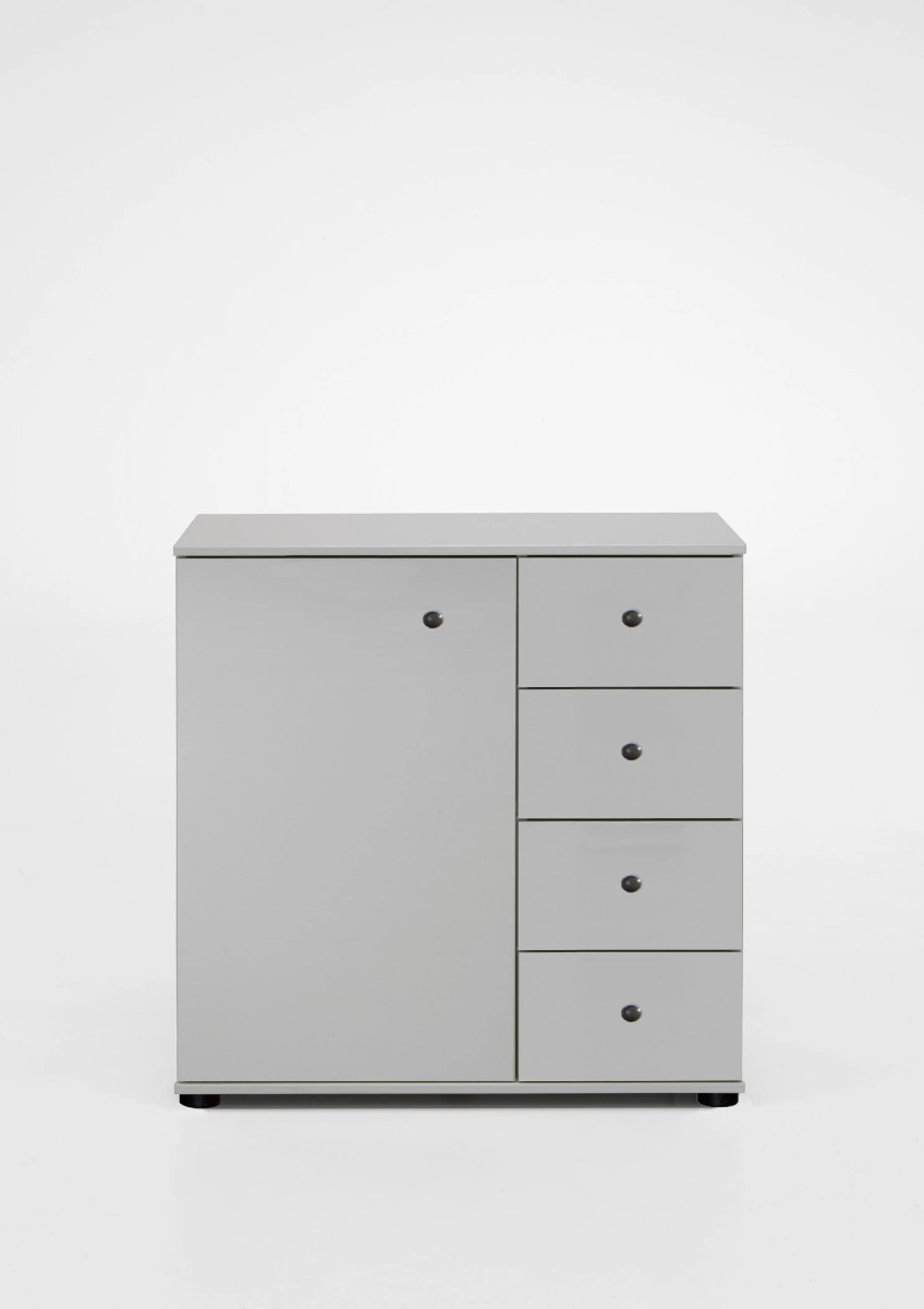 CONWAY 1 Door Sideboard with 4 Drawers - White