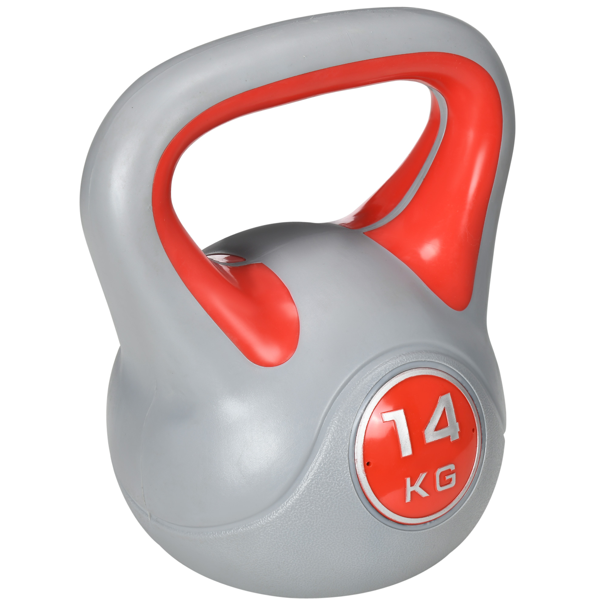 SPORTEDGE Kettlebell Kettle Bells with Handle Red and Grey