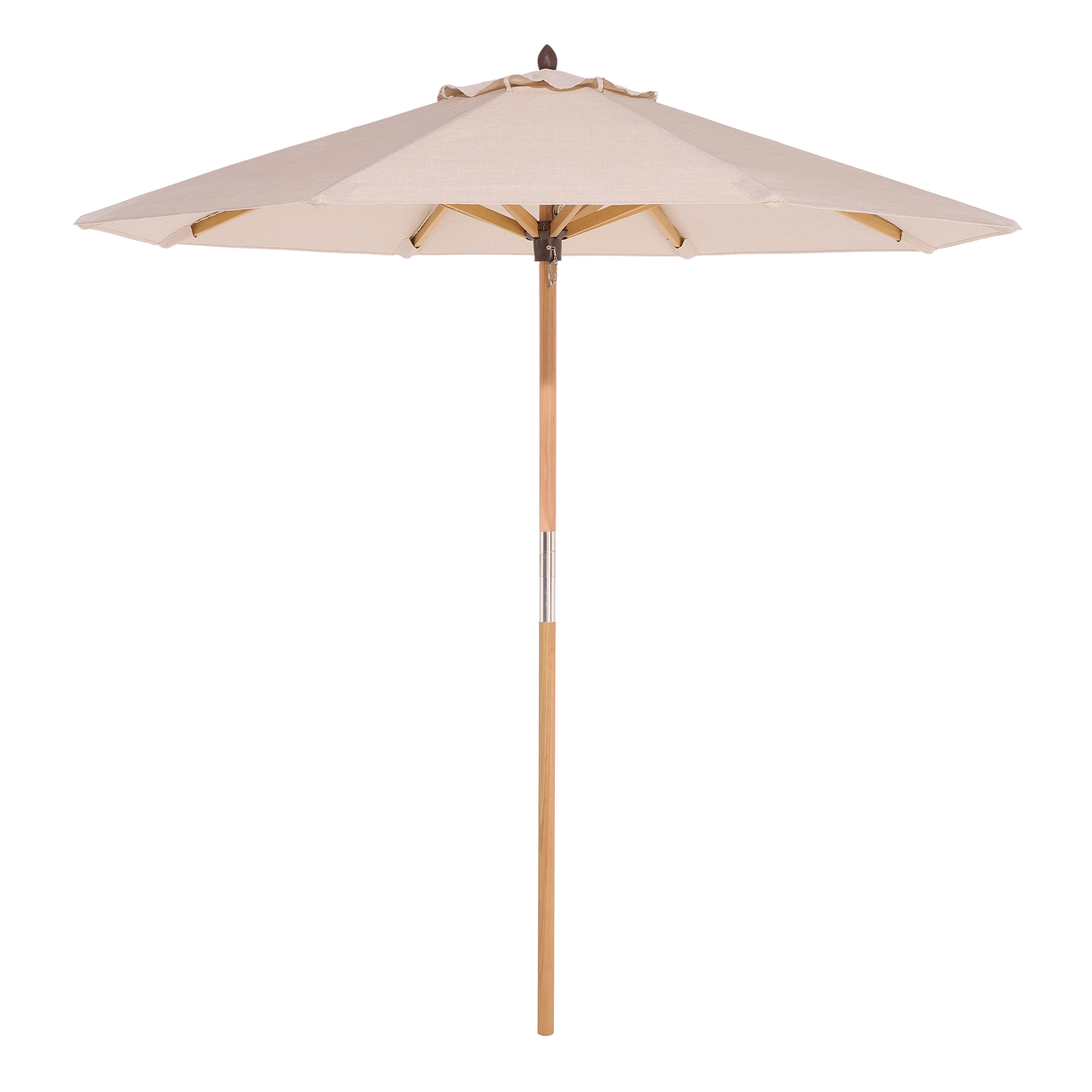 OXRYN Wooden Outdoor Parasol - Natural, 197cm
