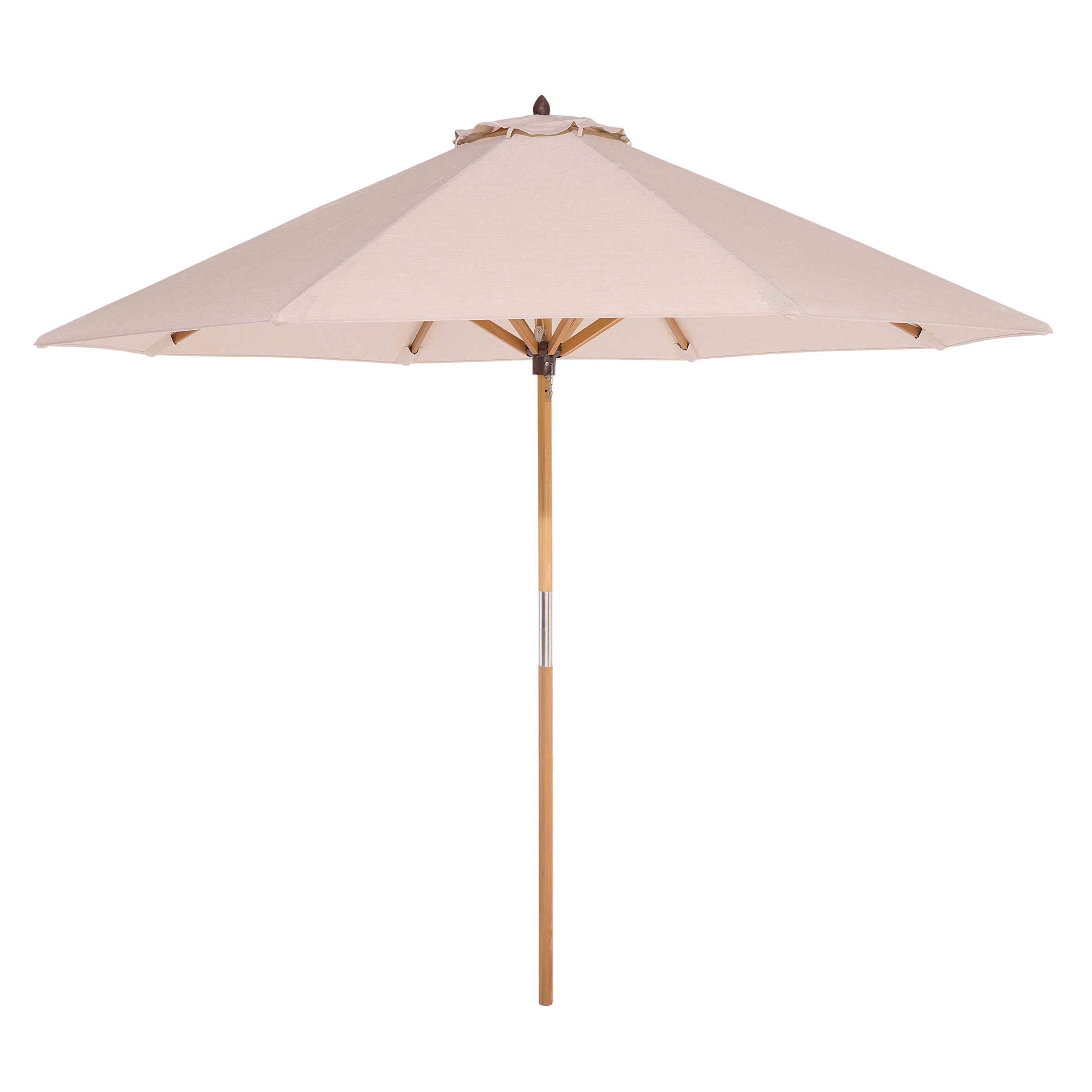 OXRYN Wooden Outdoor Parasol - Natural, 247cm