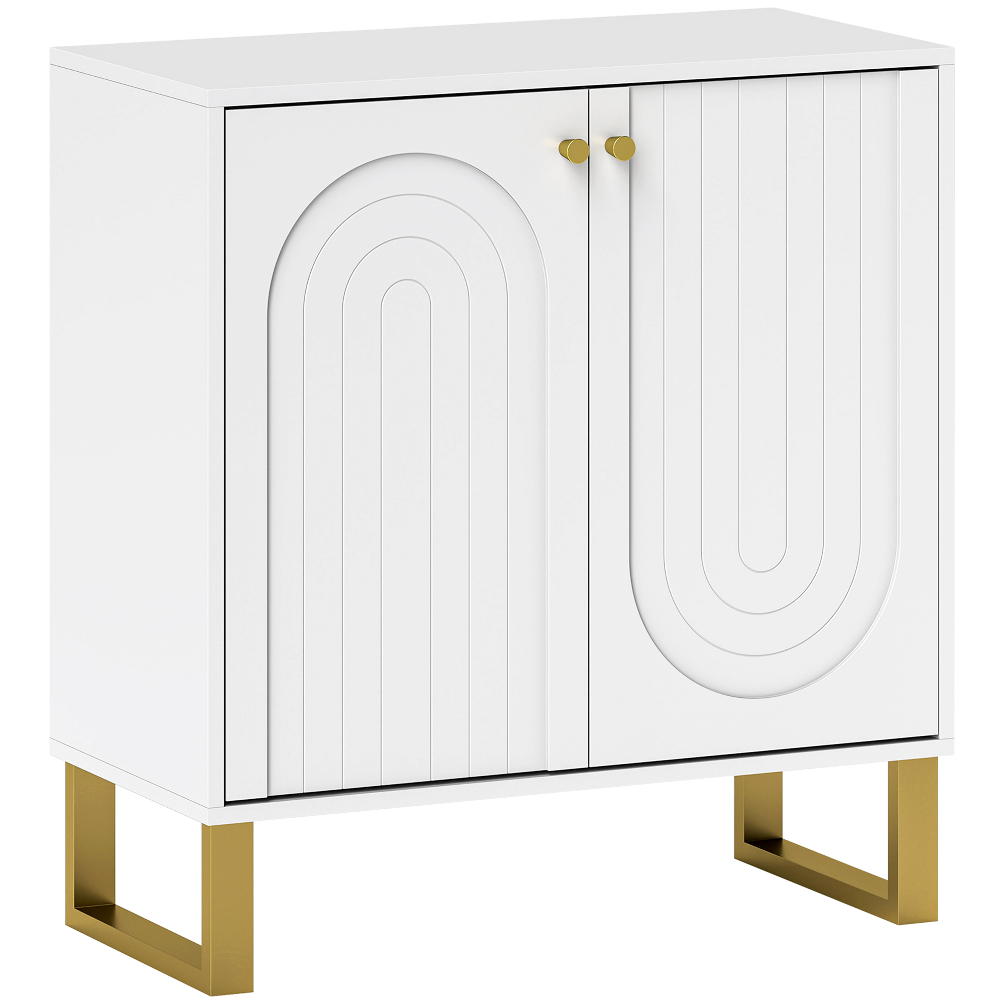HERON 2 Door Sideboard Storage Cabinet White