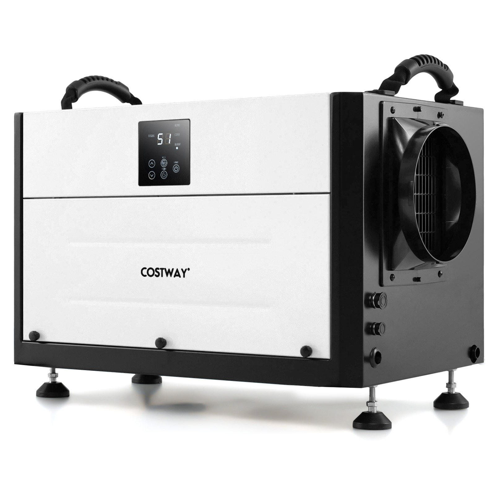 AIREASE 50L Crawl Space Dehumidifier with 3 Modes and Timer - Black