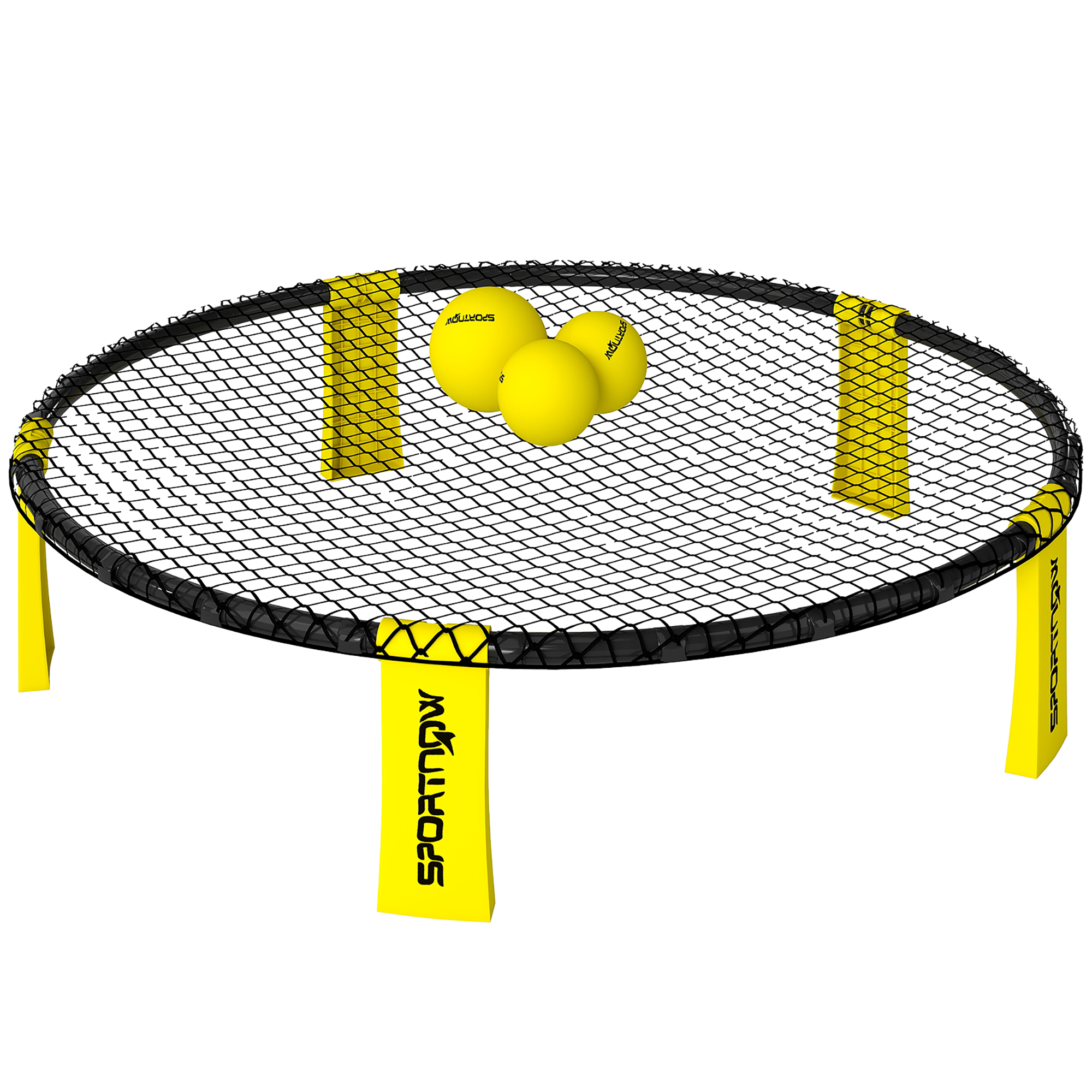 SPORTEDGE Spike Ball Set Mini Beach Games Set Yellow