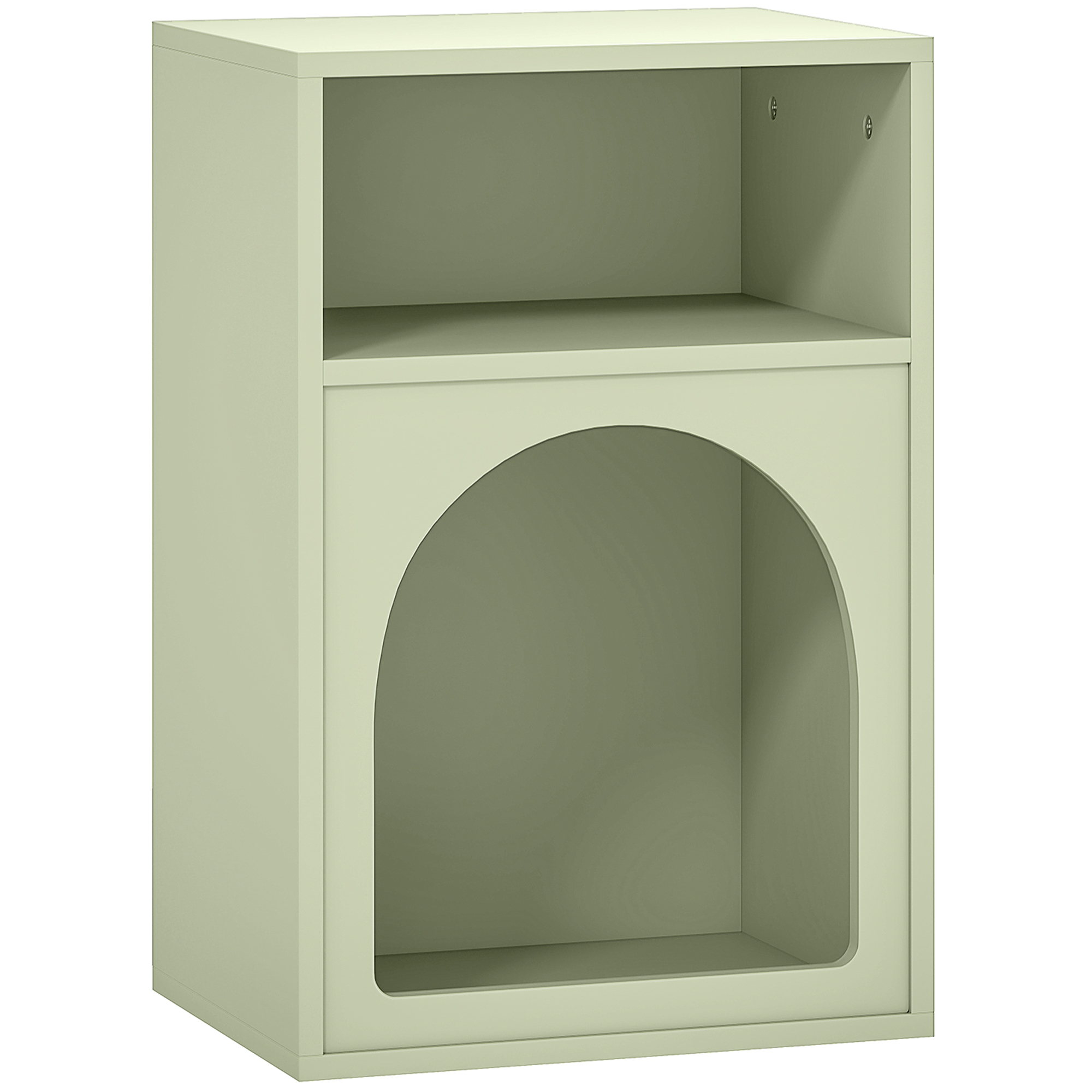 HERON Bedside Table with 2 Open Compartments Light Green