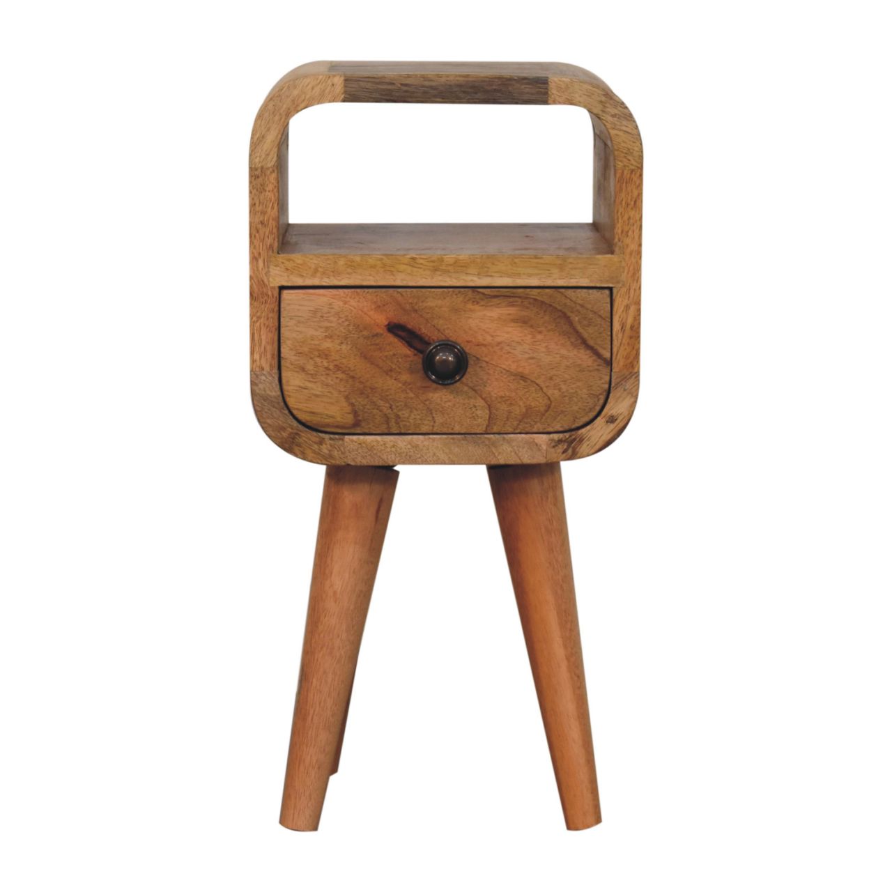 CROMER Extra Mini Oakish Curve Open Slot Bedside