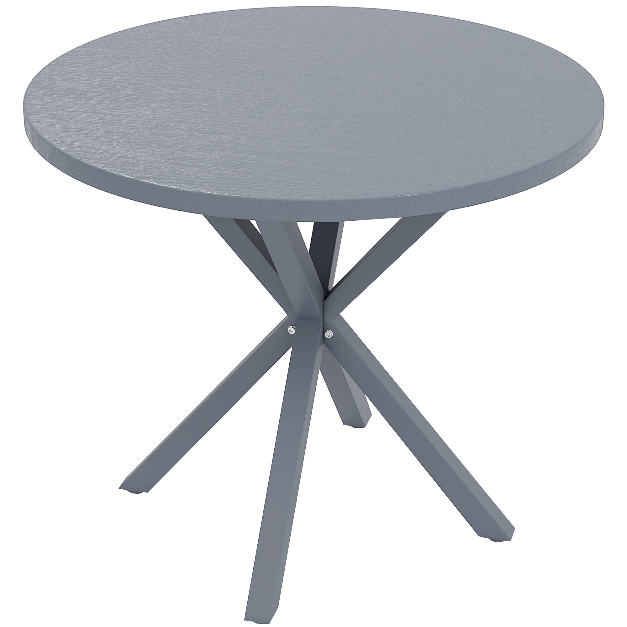 SUNVISTA Garden Table Round Outdoor Dining Table Dark Grey