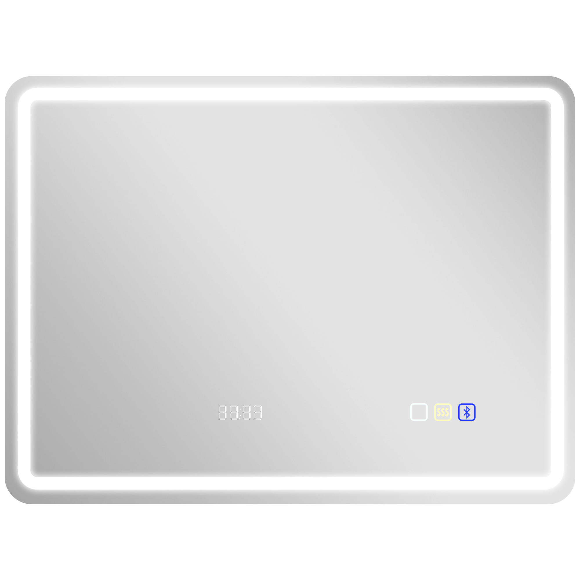 HERON 60 x 80 cm Bluetooth LED Bathroom Mirror Silver Tone