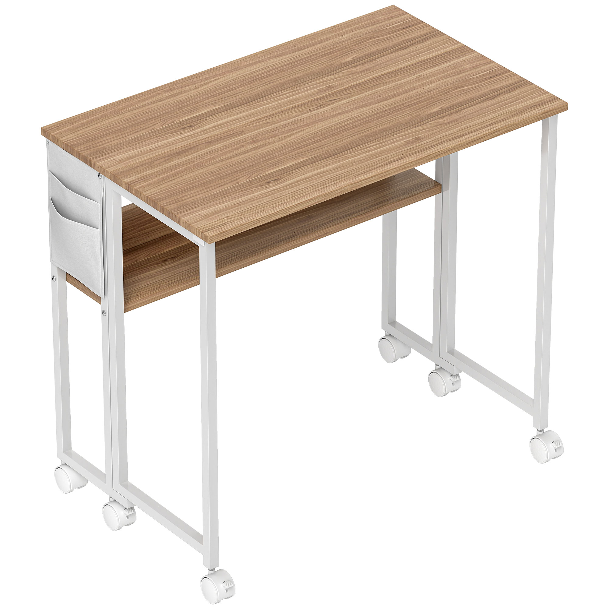 HERON 80 cm Drop Leaf Writing Work Desk Natural Wood Finish