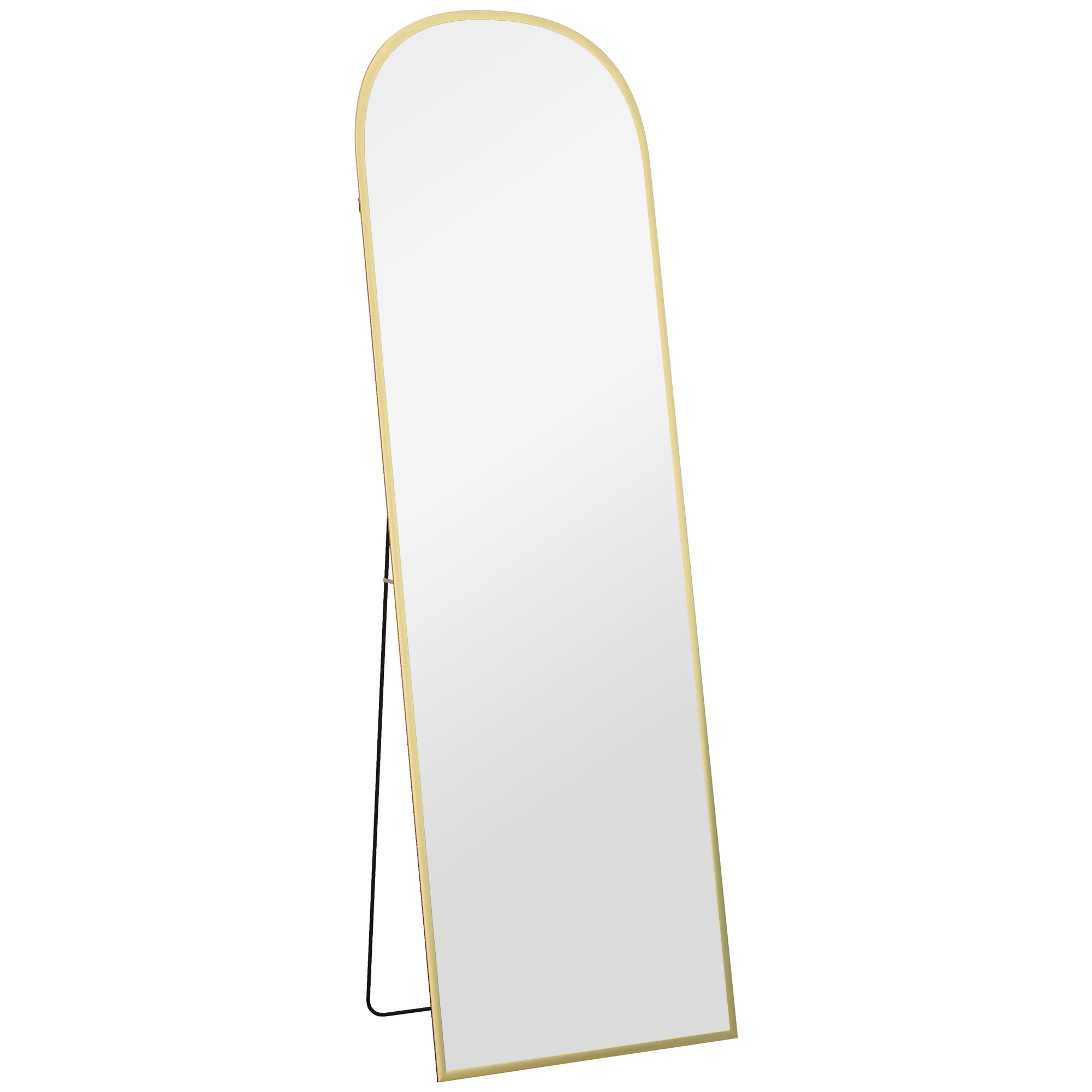 HERON 162cm Aluminium Frame Standing Mirror Gold