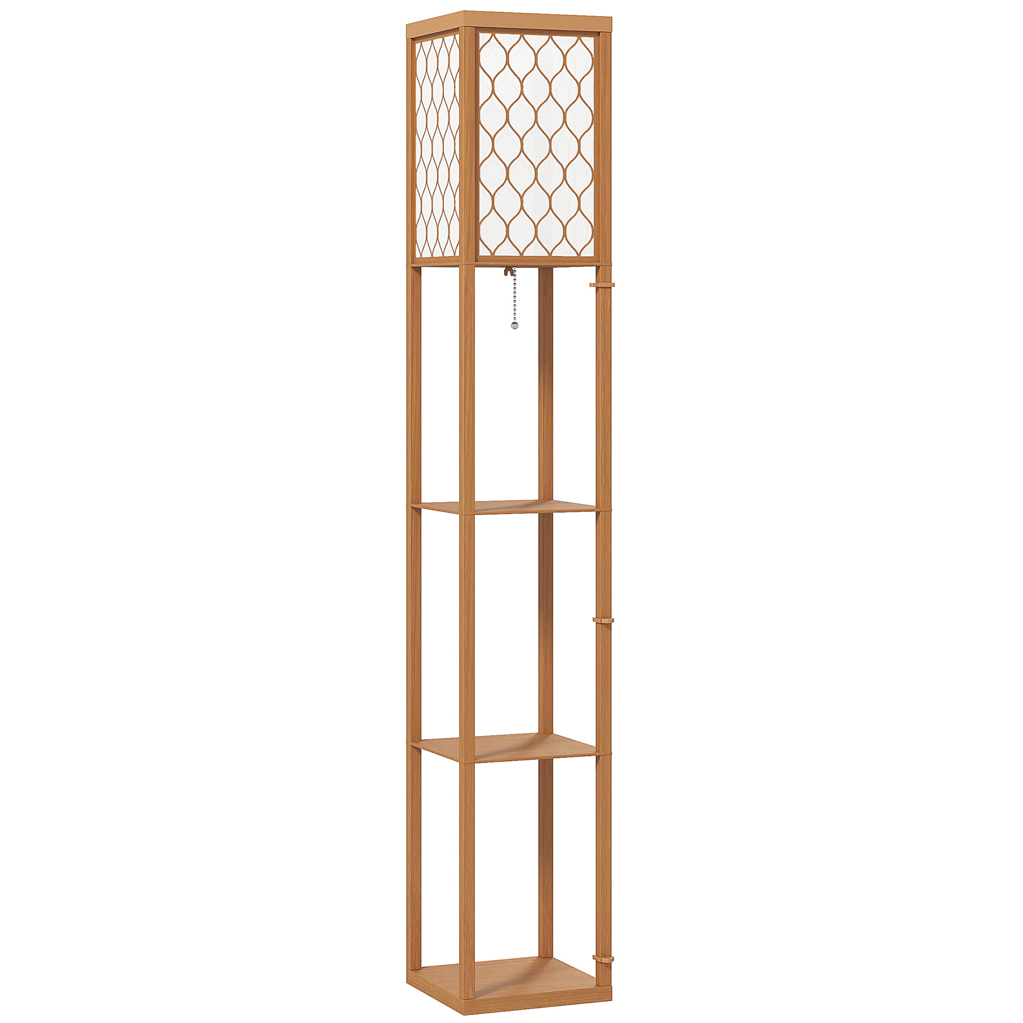 HERON 3 Shelf Standing Lamp Natural