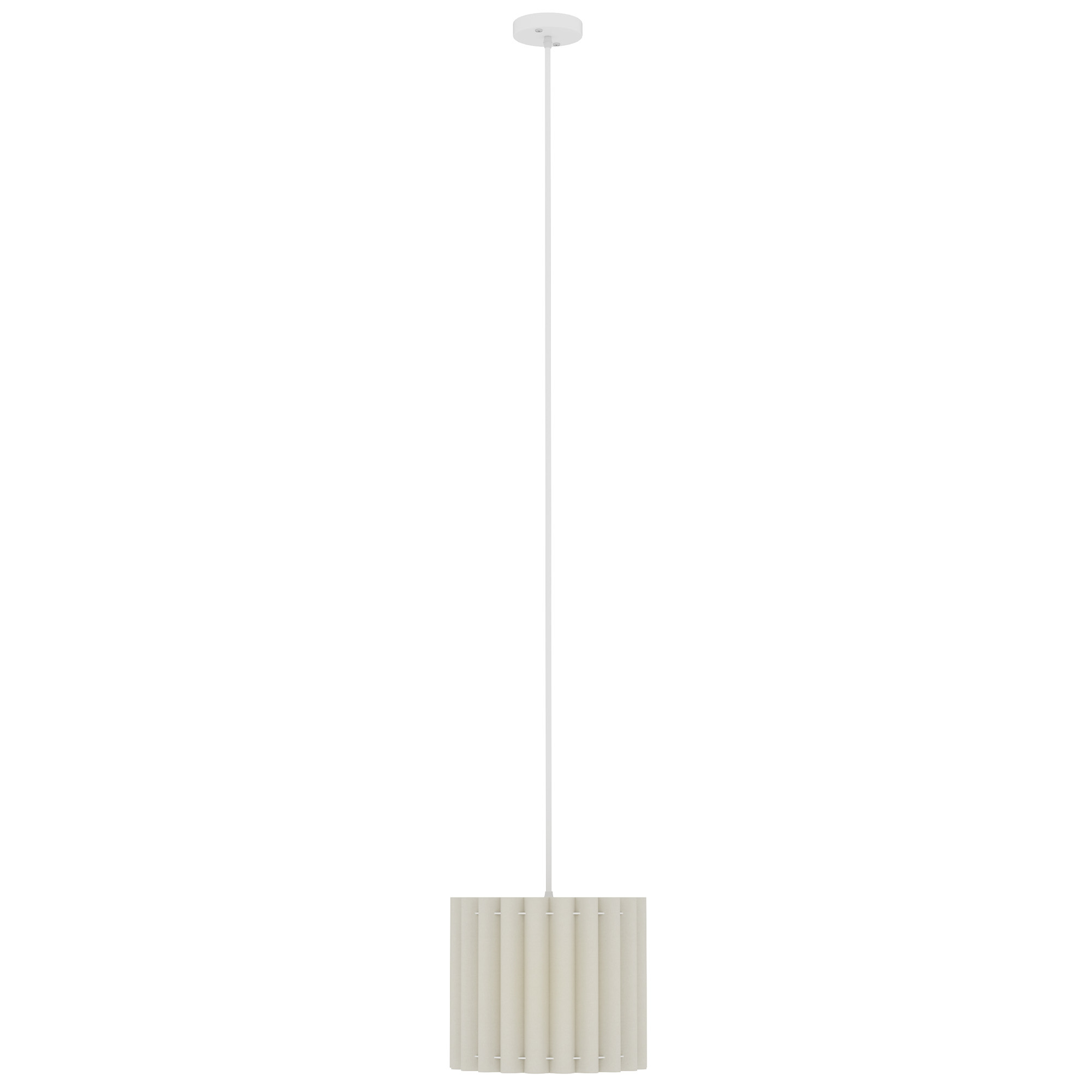 HERON Linen Pendant Light Modern Wave Ceiling Light Shade White