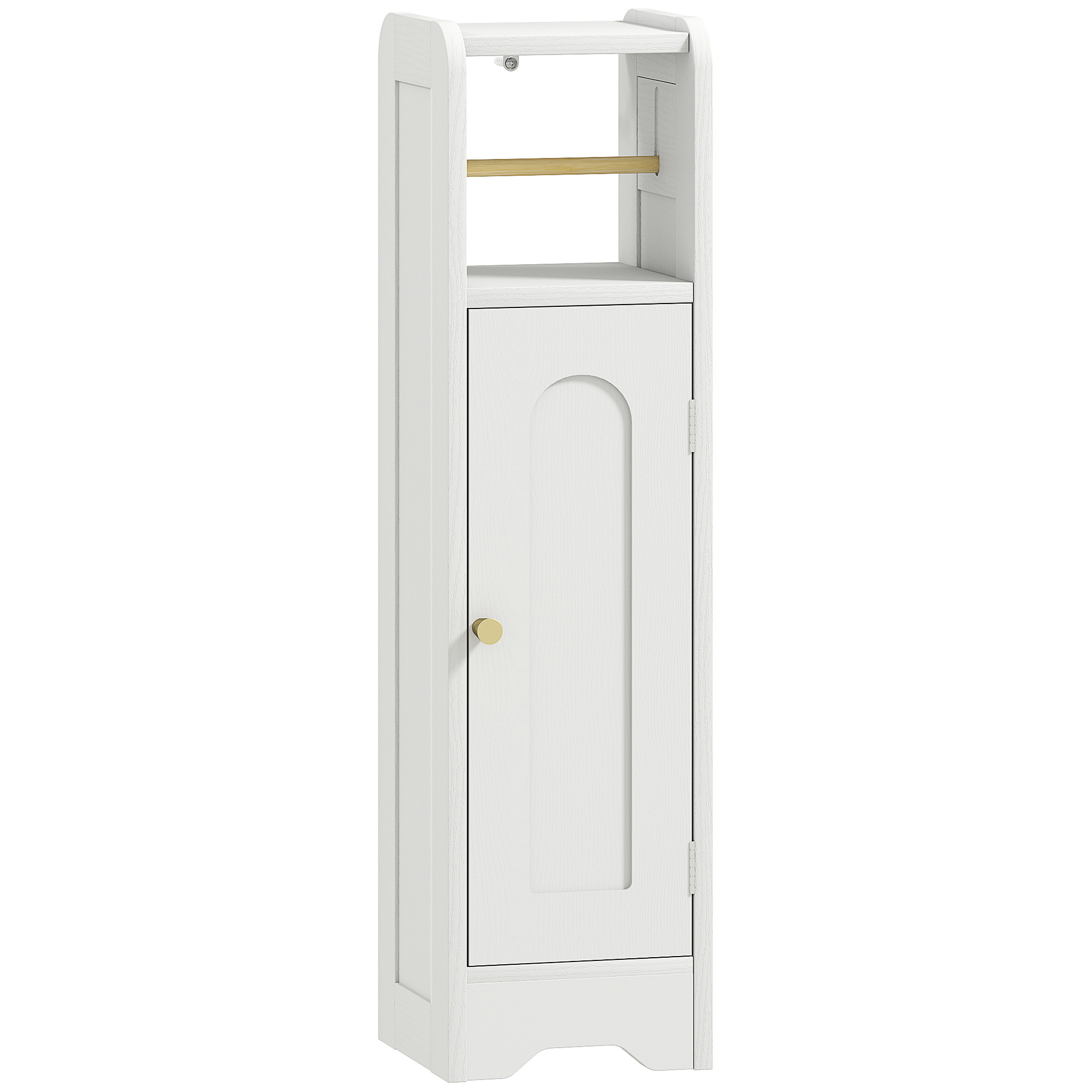 HERON Small Bathroom Storage Cabinet White