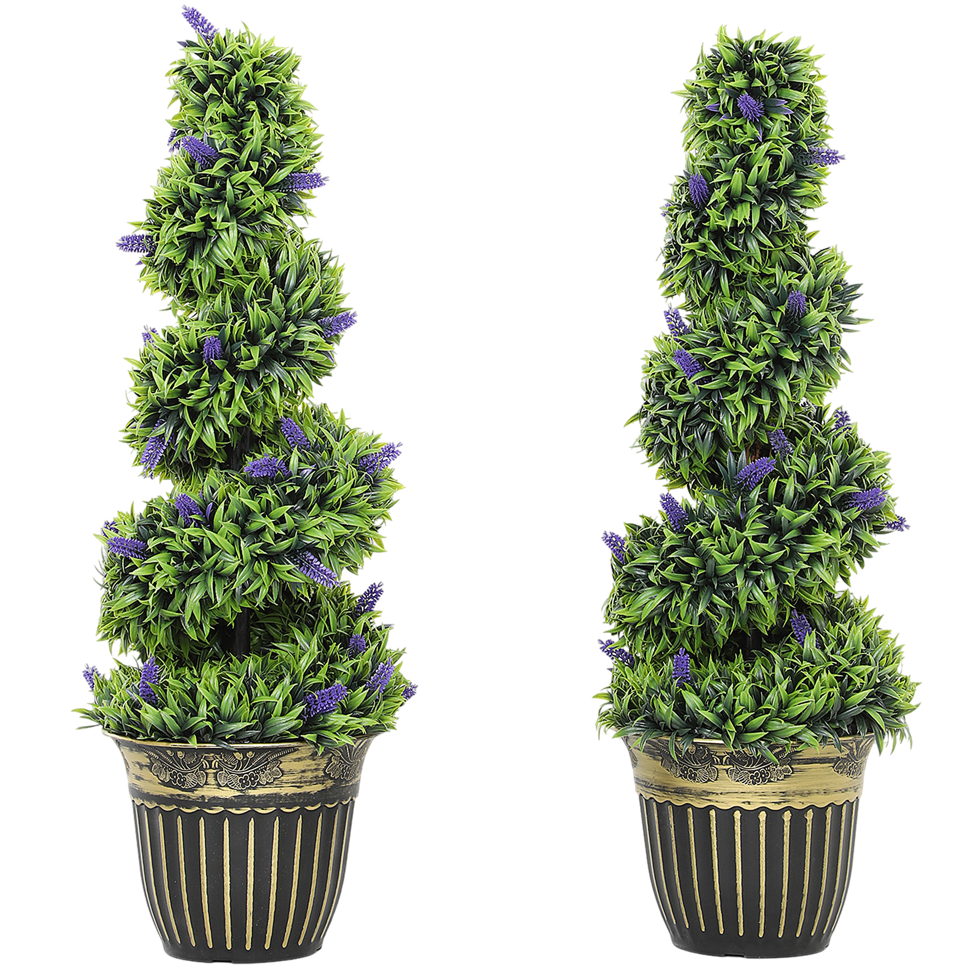 HERON Decorative Artificial Plant Boxwood Spiral Topiary