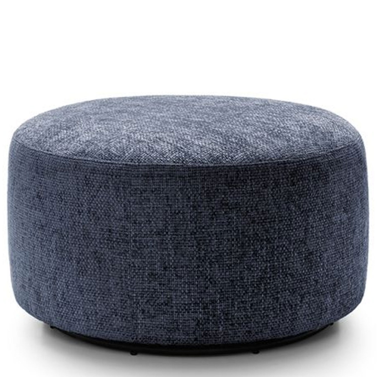 ZAZZLES Smart Linen Swivel Footstool - Dark Blue
