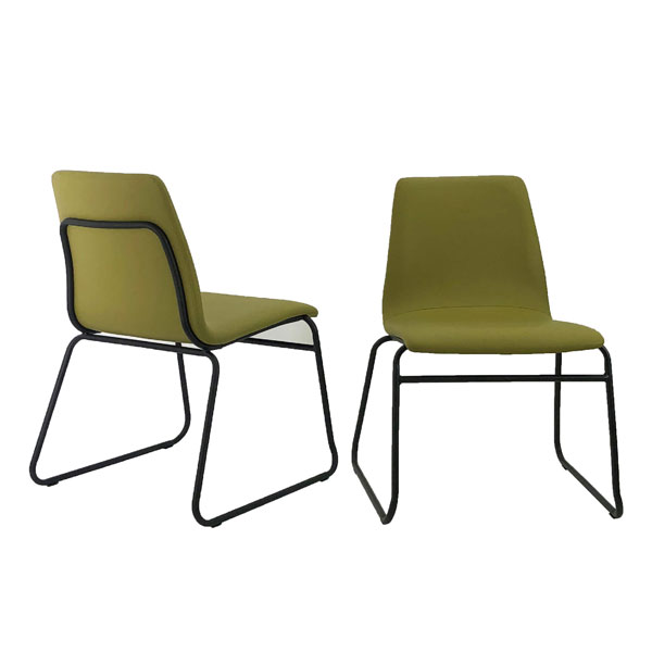 Harmonix Set of 6 PU Chairs - Green