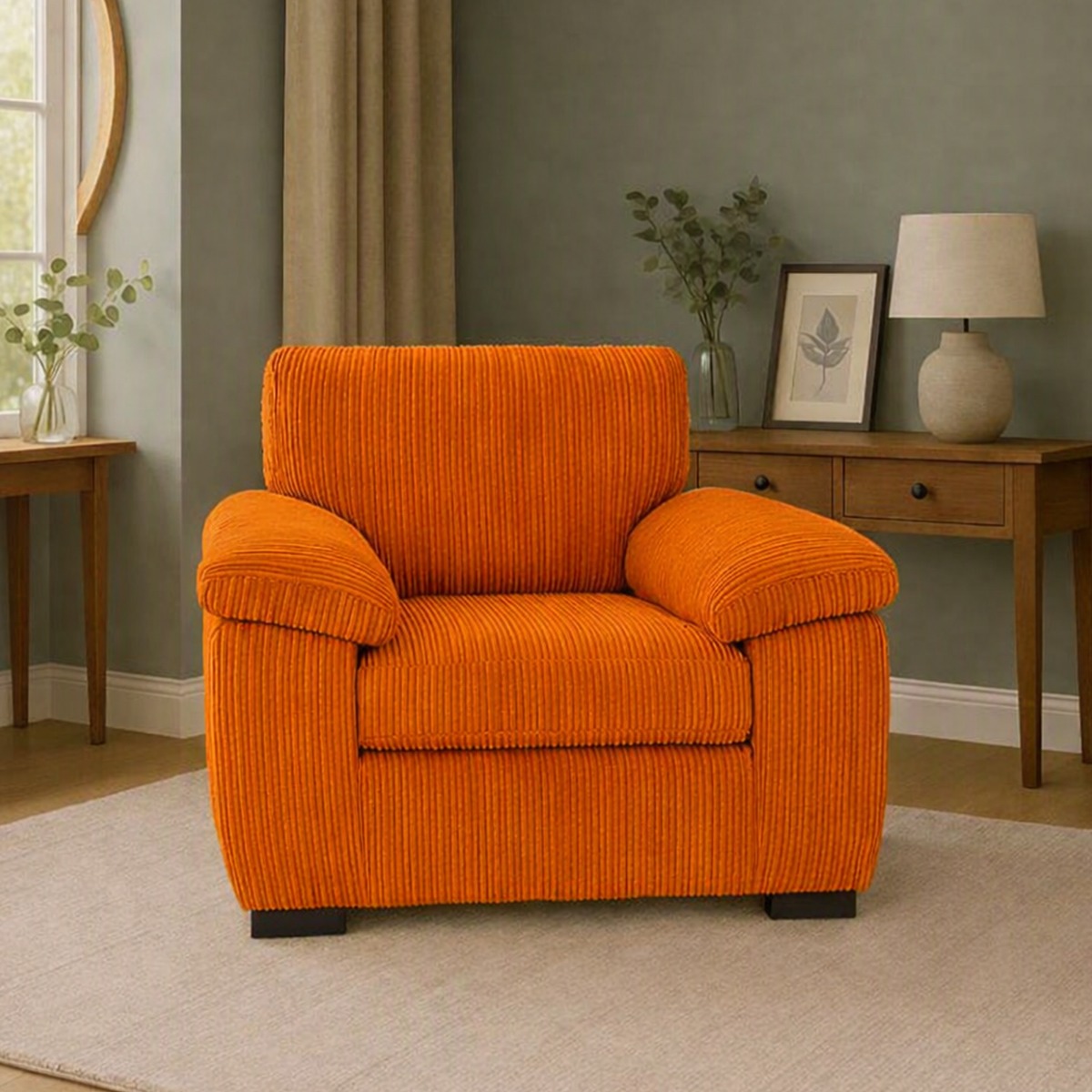 CORDURA Jumbo Cord Armchair - Orange