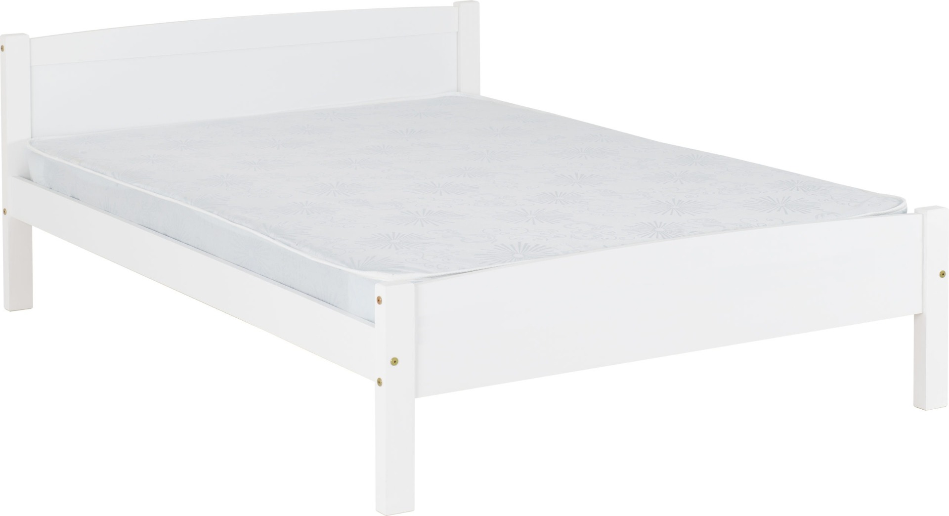 Amber 4ft6 Double Bed - White