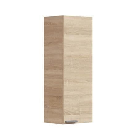 Milano Oak Effect 1 Door Small Wall Mounted Floating Bathroom Storage Cupboard - Oak