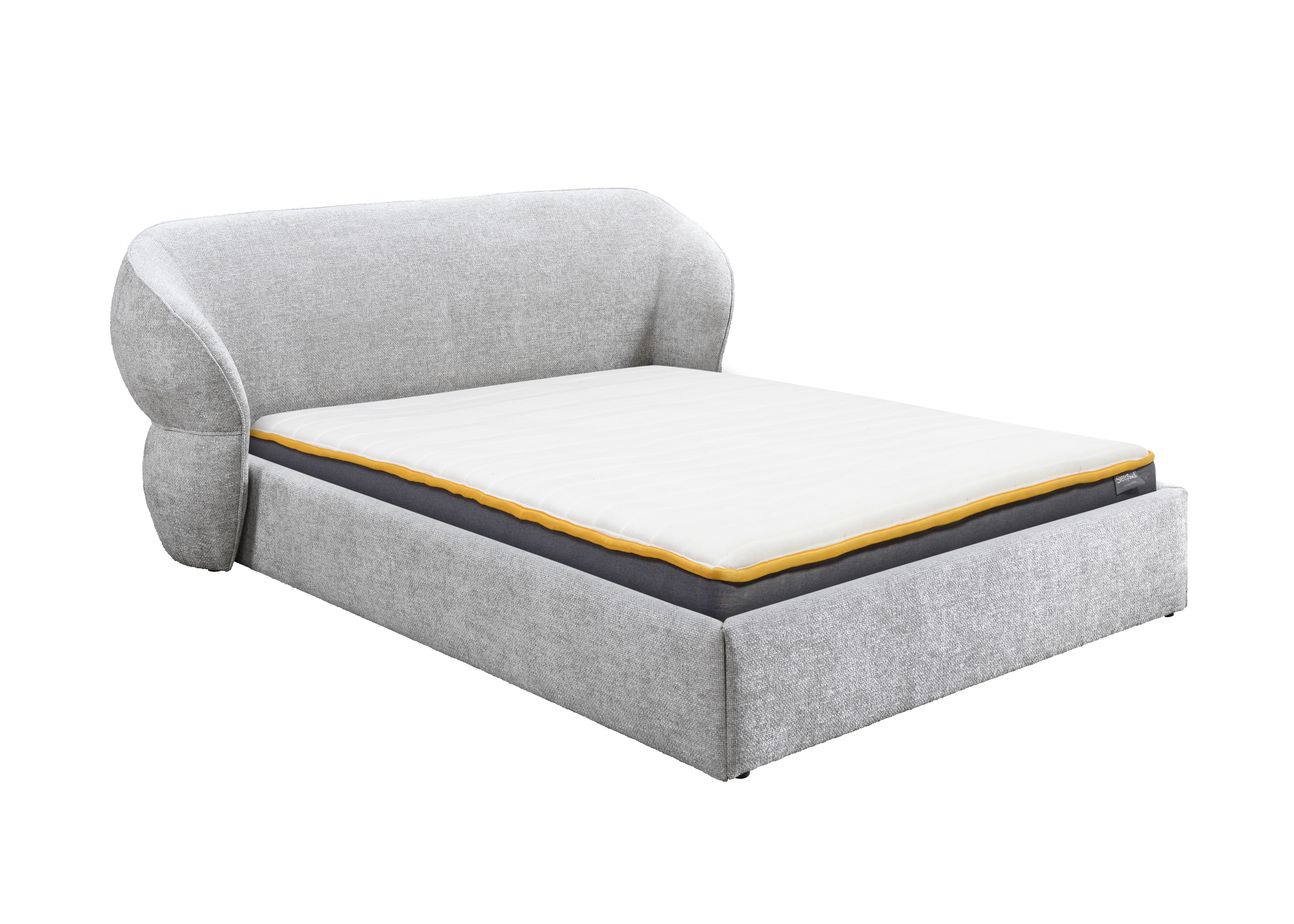 BELFAIR Kingsize Fabric Bedrame - Grey