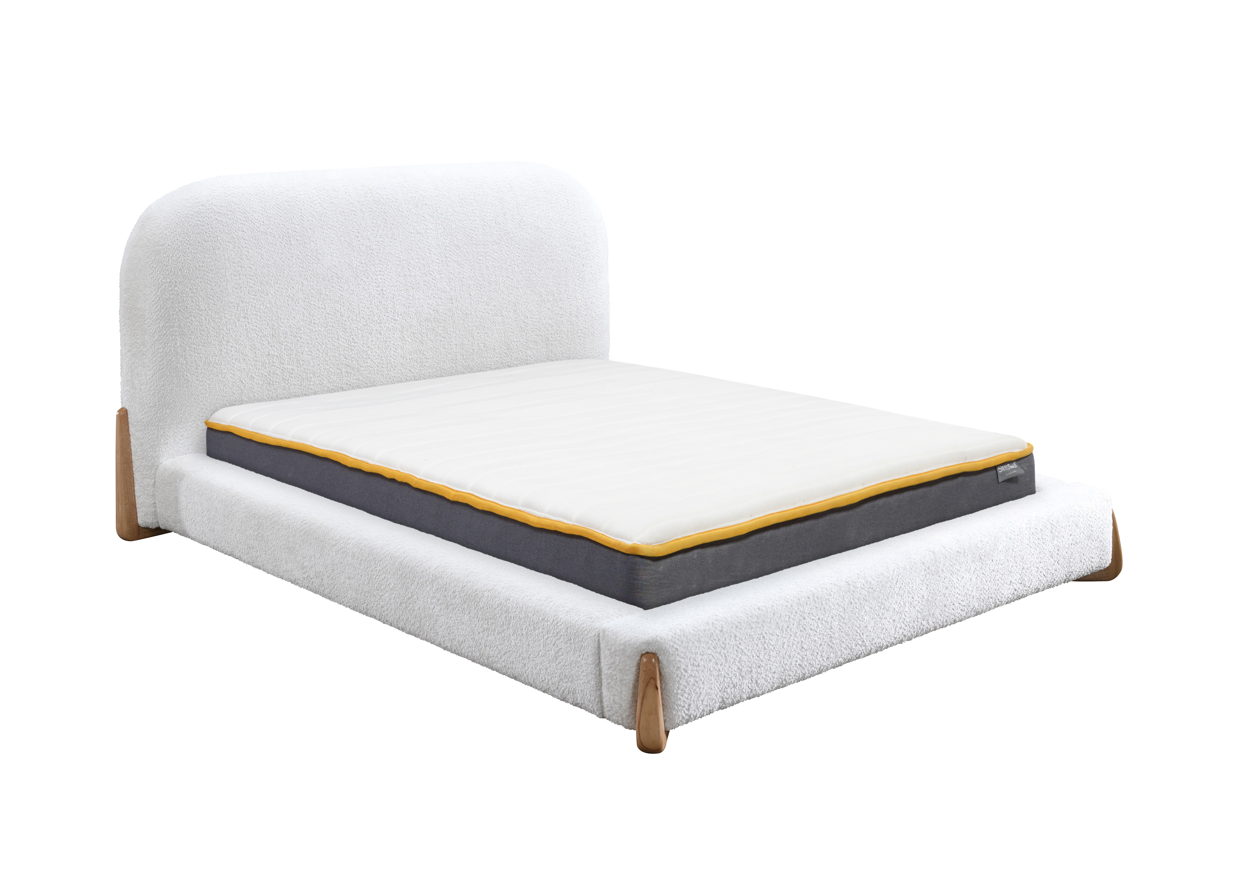 ARDURA Kingsize Fabric Bedframe - White
