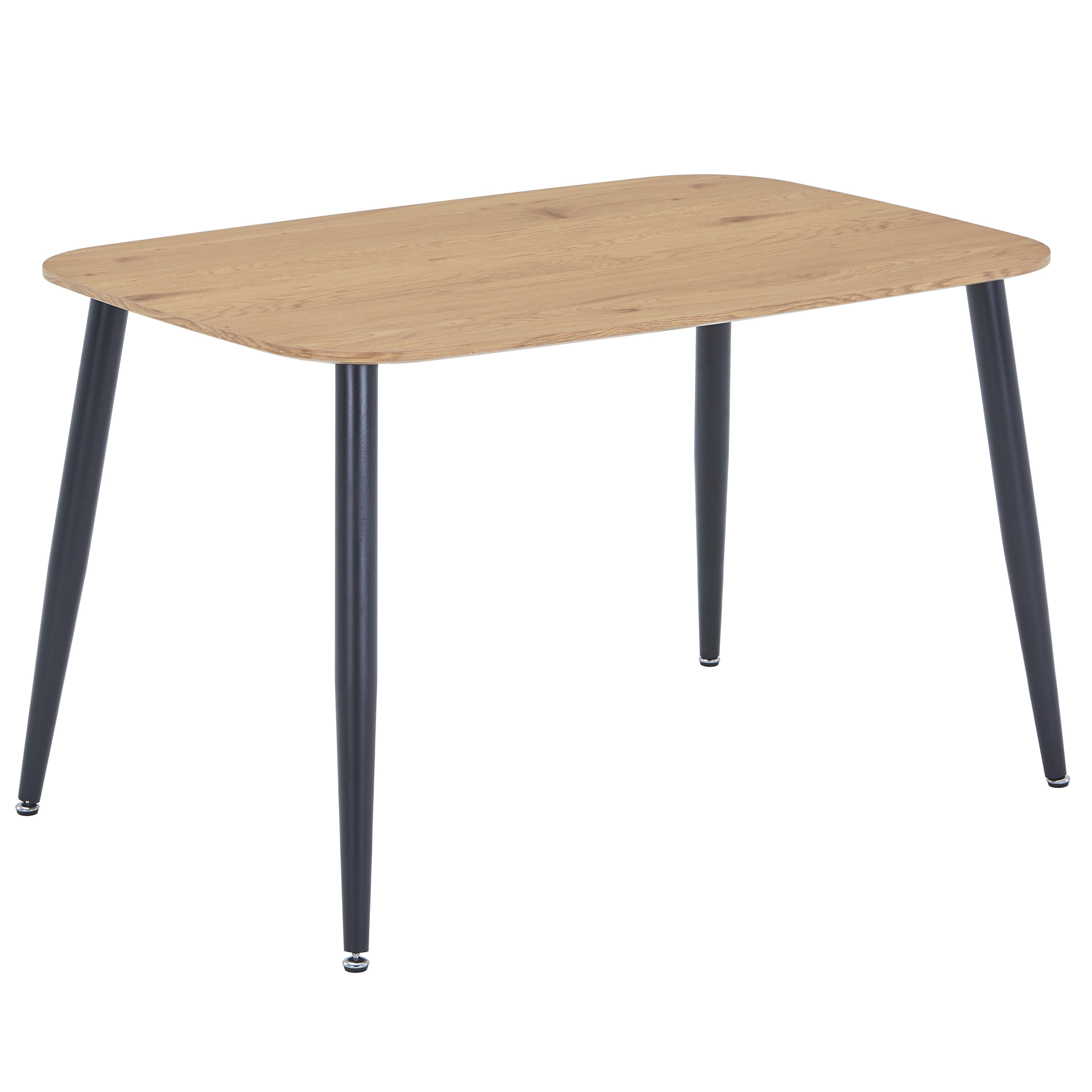 NEXO Rectangular Dining Table with Light Oak Top - Oak and Black