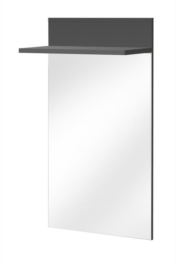 Coat Rack - EVERETT Wall Hanger with Mirror Anthracite 60cm