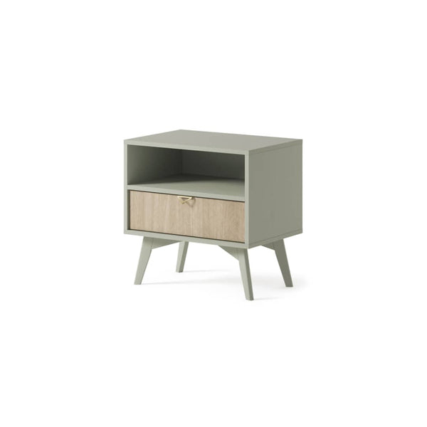 Bedside Table - FLAHERTY Nightstand Green 54cm