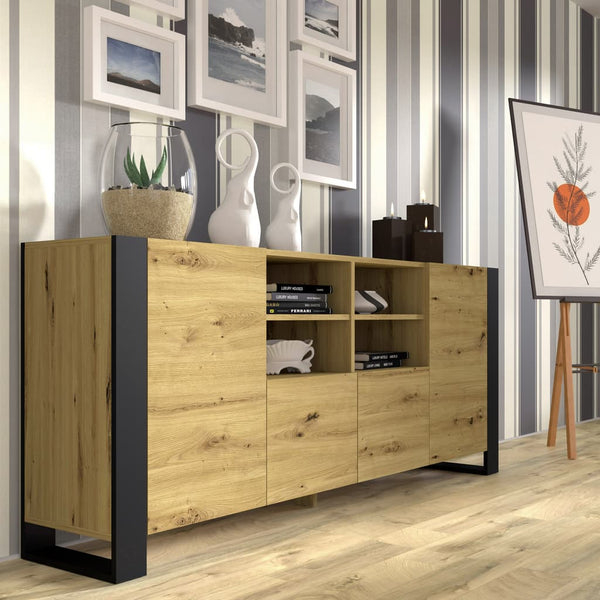 Sideboard - NORLINA Sideboard Oak Artisan 188cm