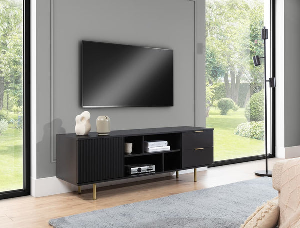 TV Cabinet - VOKA TV Unit Black 150cm