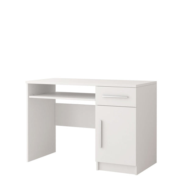 Office Desk - BRAYDEN Computer Desk White Matt 110cm