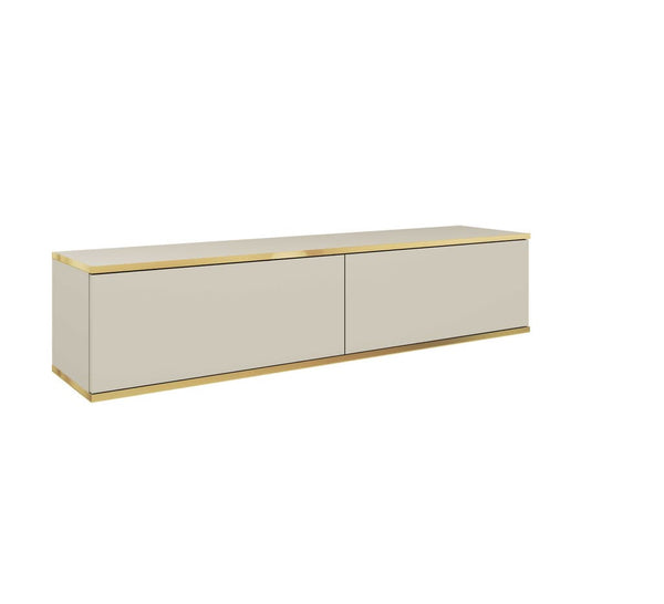 Display Rack - MAYA Display Cabinet Beige 135cm