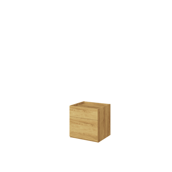 Bedside Table - BARCENA Nightstand Oak Hickory 45cm