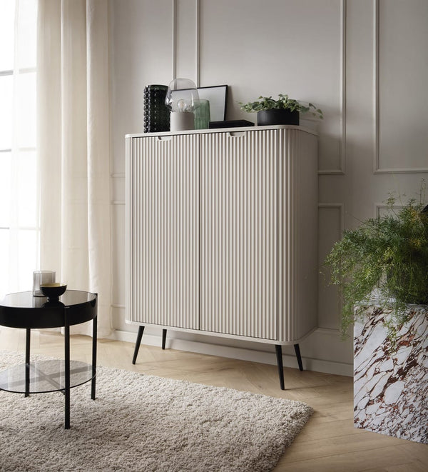 Display Rack - BETTINA Display Cabinet Cashmere 103cm