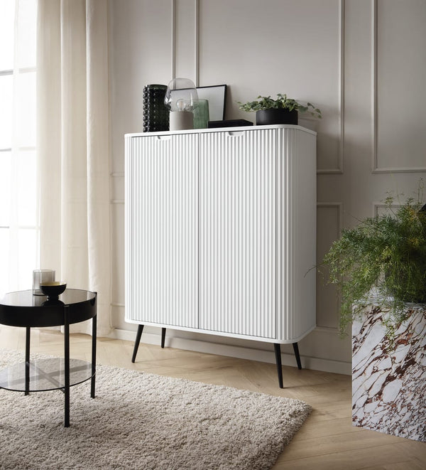 Display Rack - BETTINA Display Cabinet White 103cm