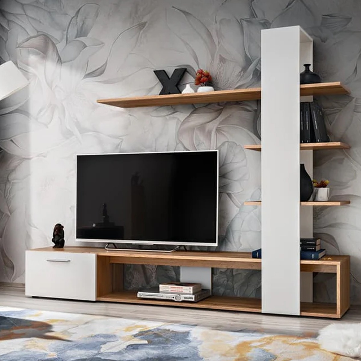 VERDEVO Wall TV Unit White 190cm
