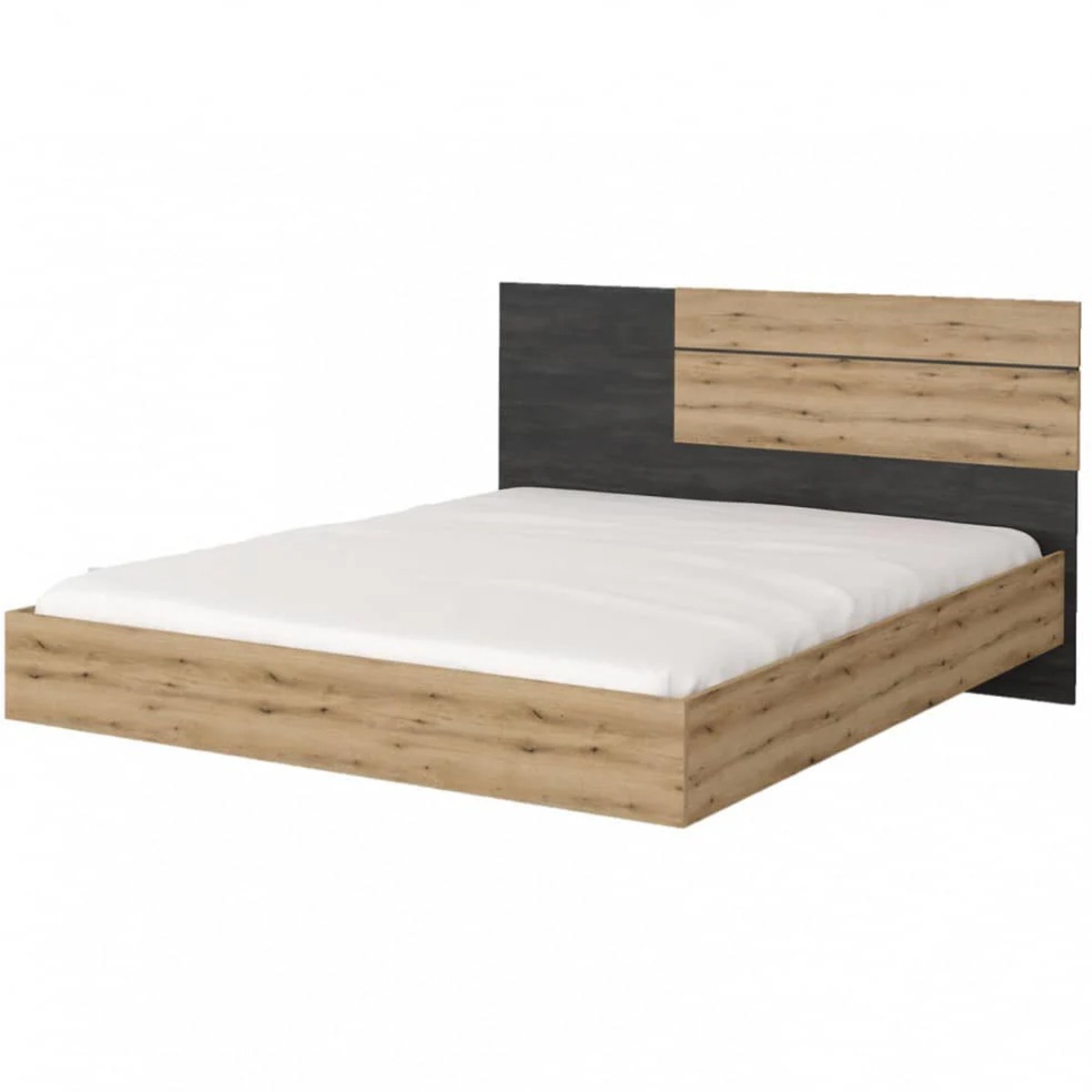 Kingsize Bed - BOISE EU Wooden Bedframe - Oak Artisan