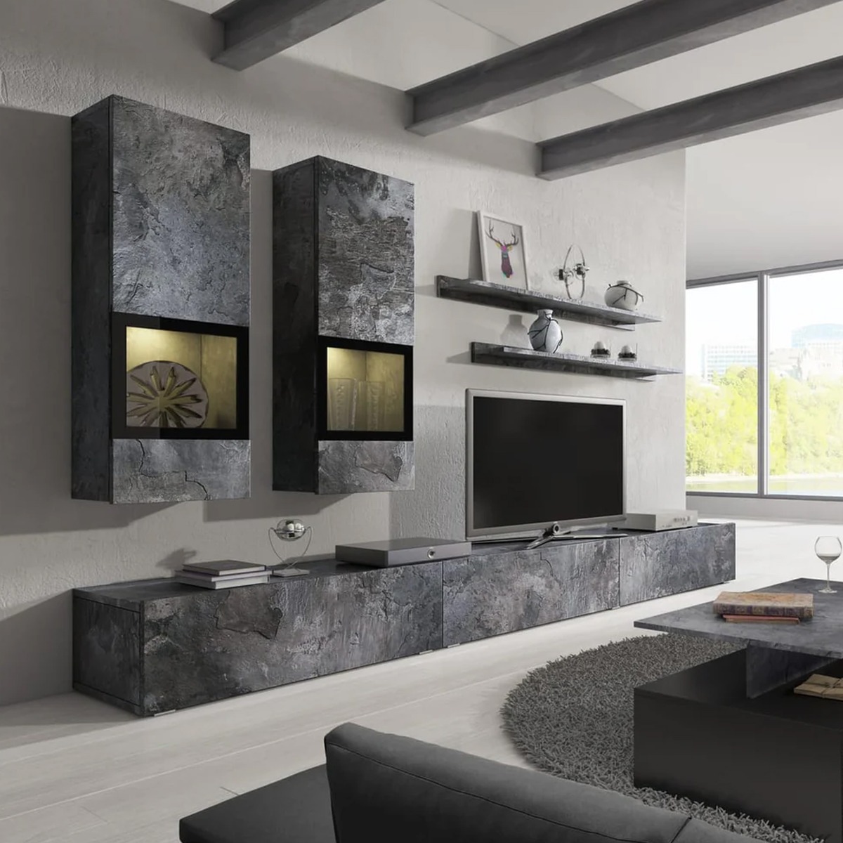 BAROVELLE Entertainment Unit - Schiefer
