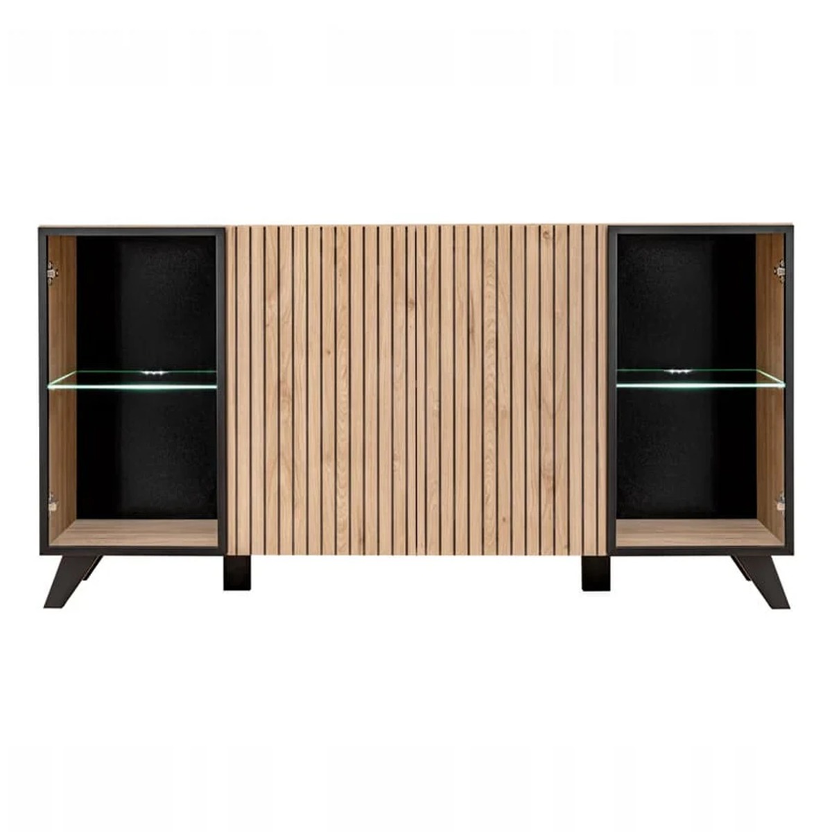 OPHELIA Display Cabinet Oak Hickory 160cm