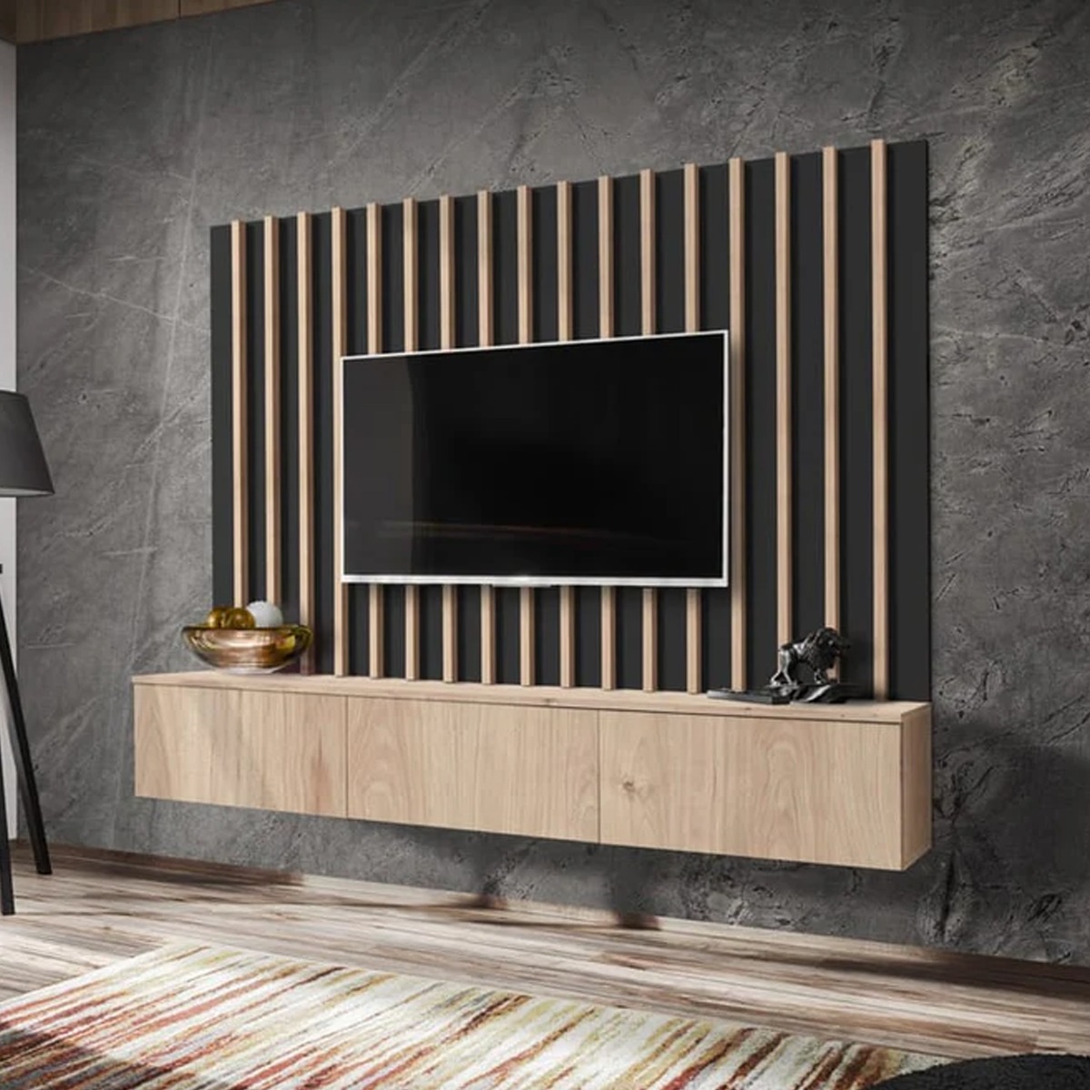 ALVENTO TV Unit Oak Hickory 180cm
